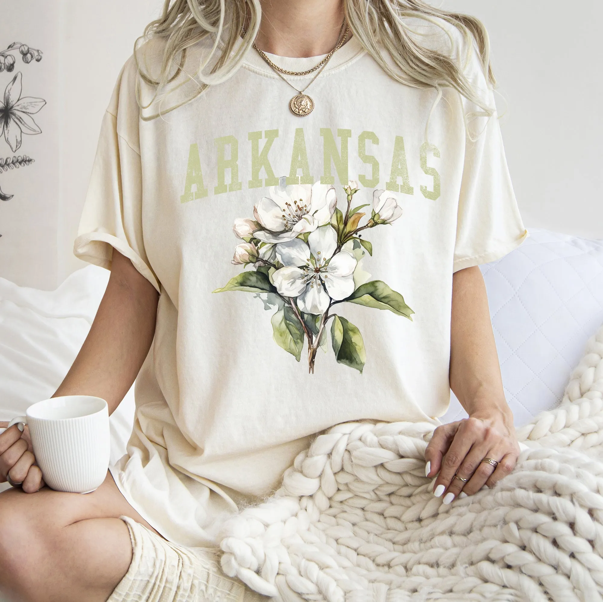 Arkansas State Flower Comfort Colors Tshirt sold by Refinery Number One product image thumbnail 5