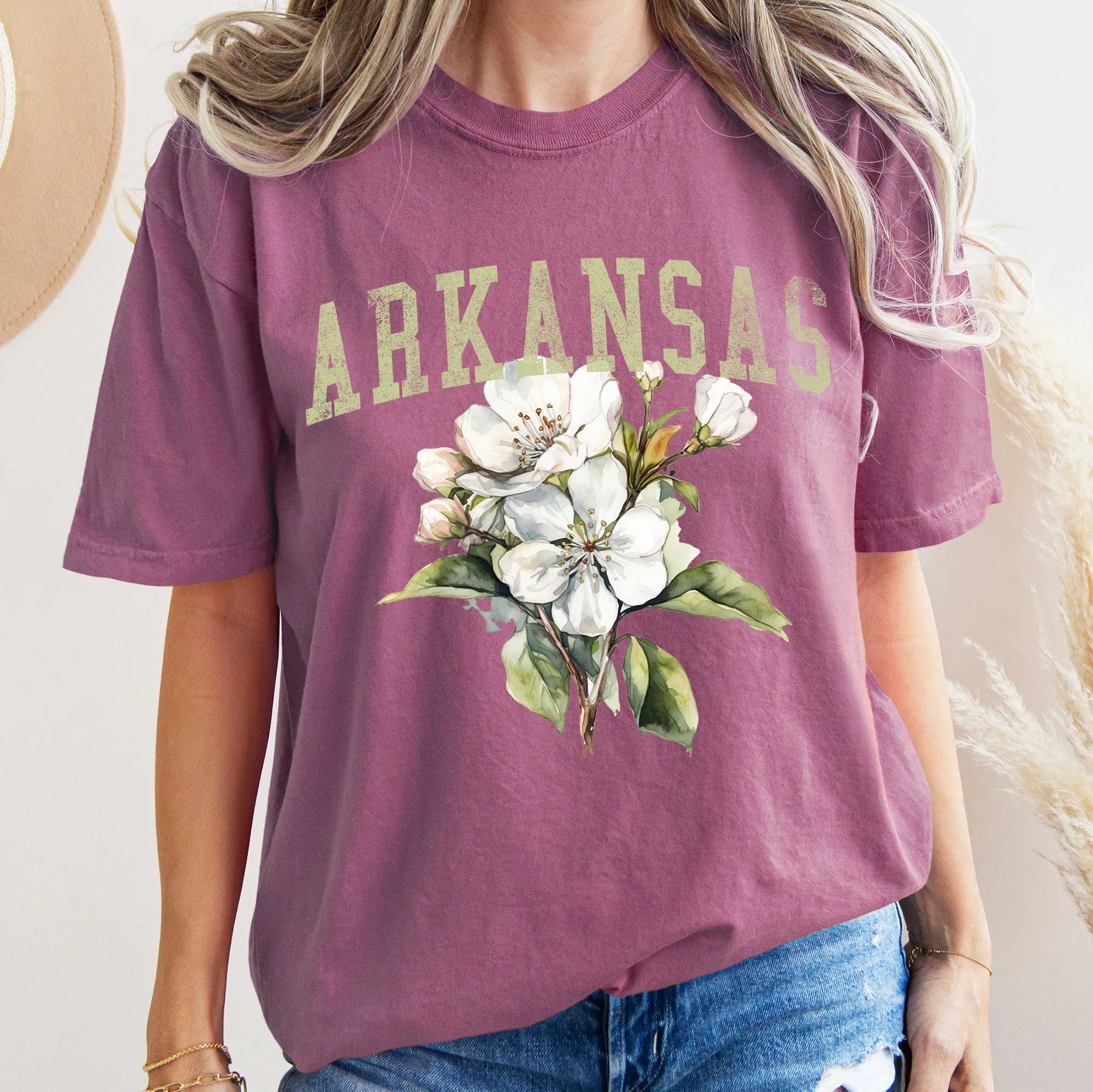 Arkansas State Flower Comfort Colors Tshirt sold by Refinery Number One product image thumbnail 4