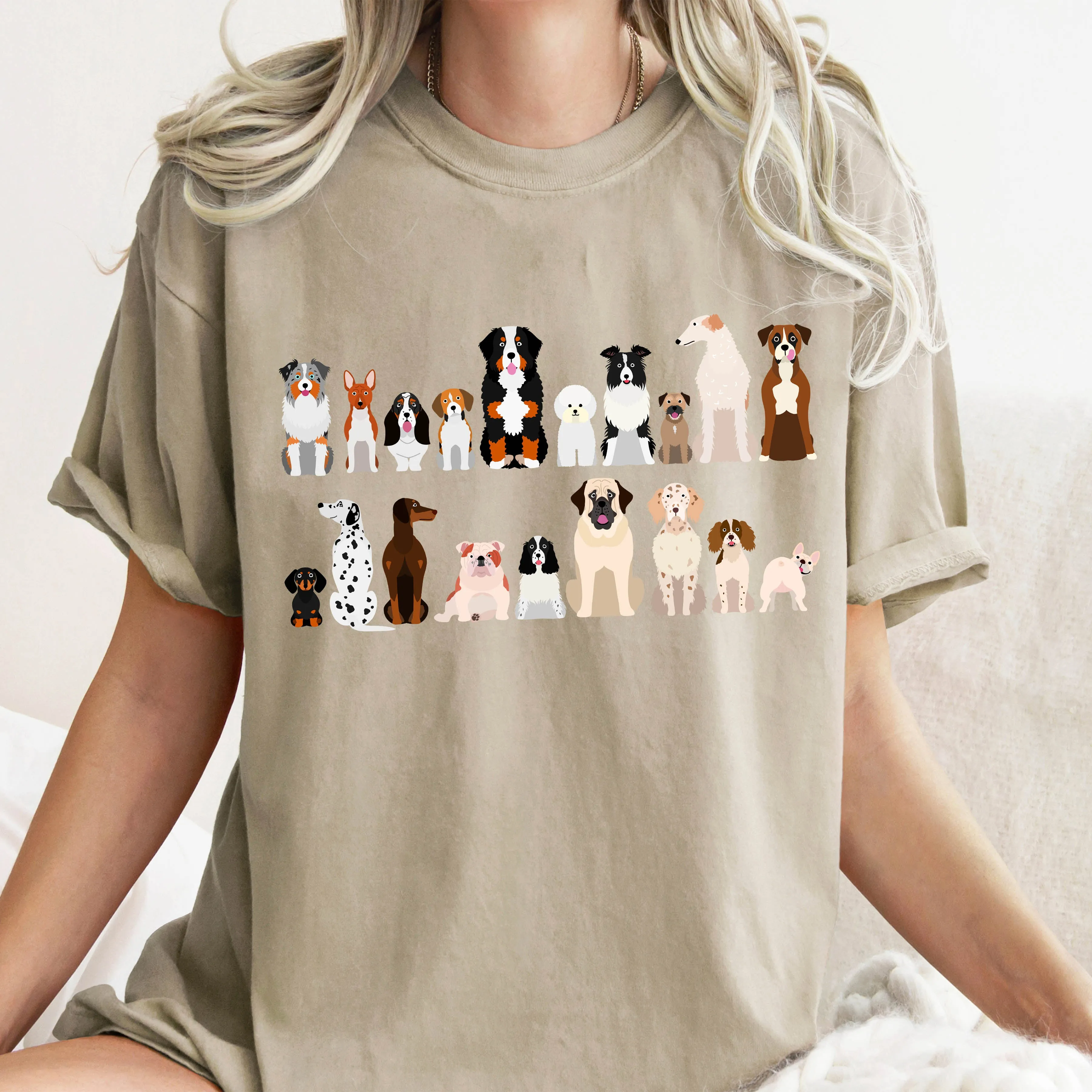 Dog Lovers Comfort Color Tees, Farm Animal Shirts, Illustration, Breeds, Pet Comfort Colors T-Shirt sold by Refinery Number One product image thumbnail 3