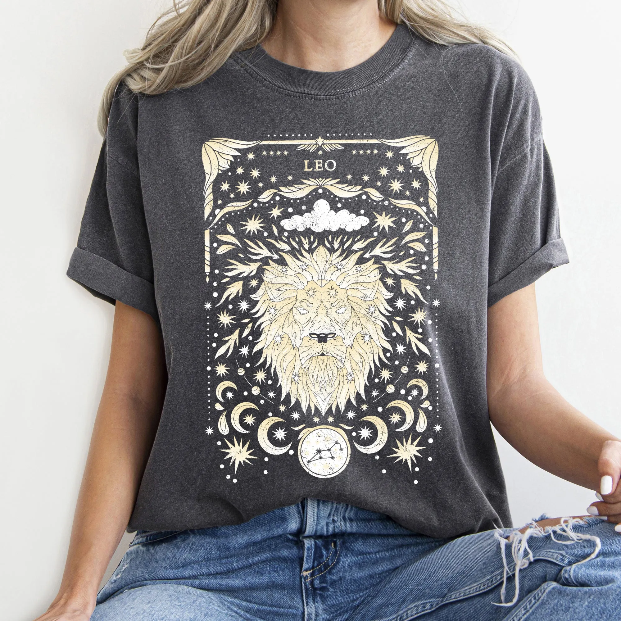 Leo Celestial Zodiac Comfort Colors Tees, Horoscope, Astrology sold by Refinery Number One