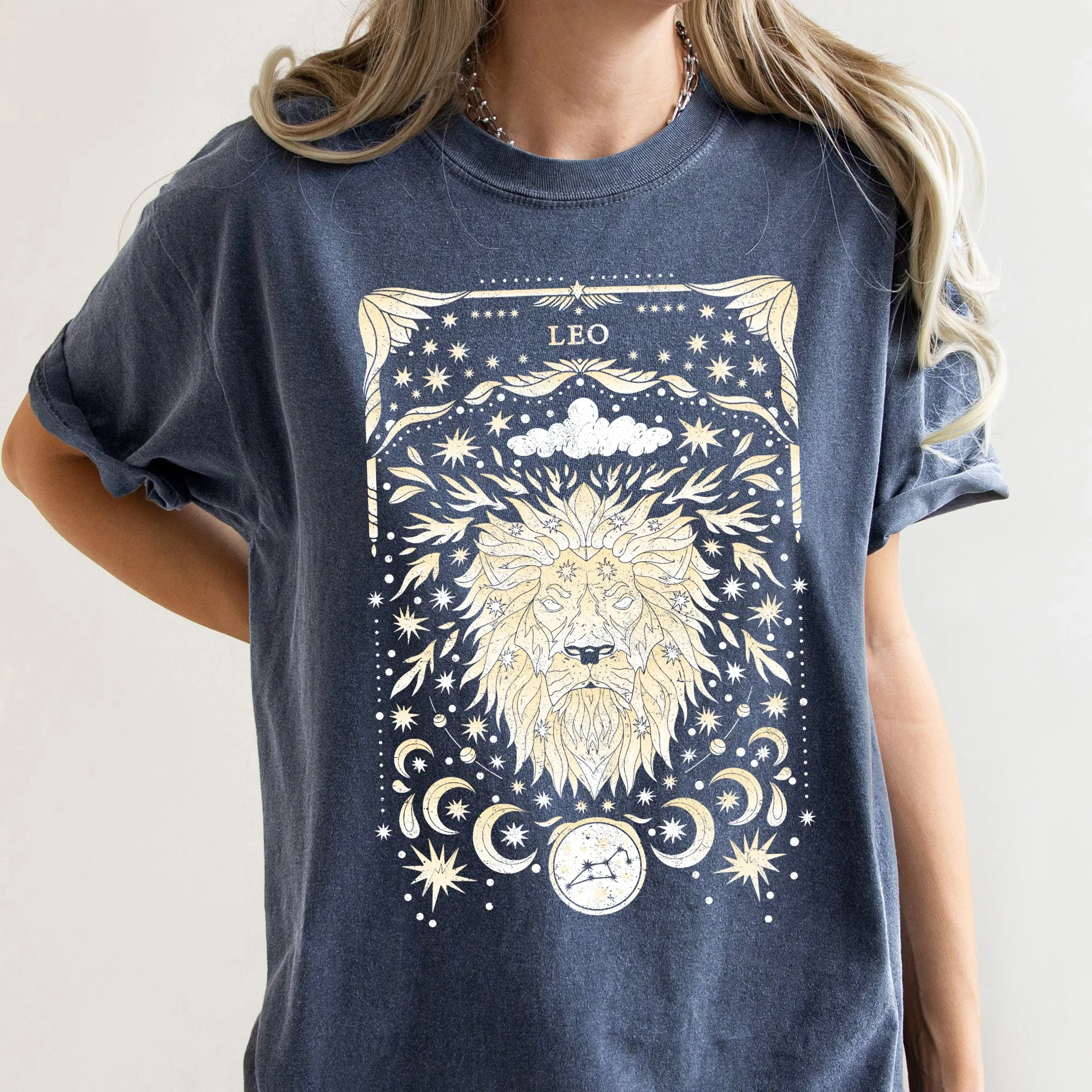 Leo Celestial Zodiac Comfort Colors Tees, Horoscope, Astrology sold by Refinery Number One product image thumbnail 5