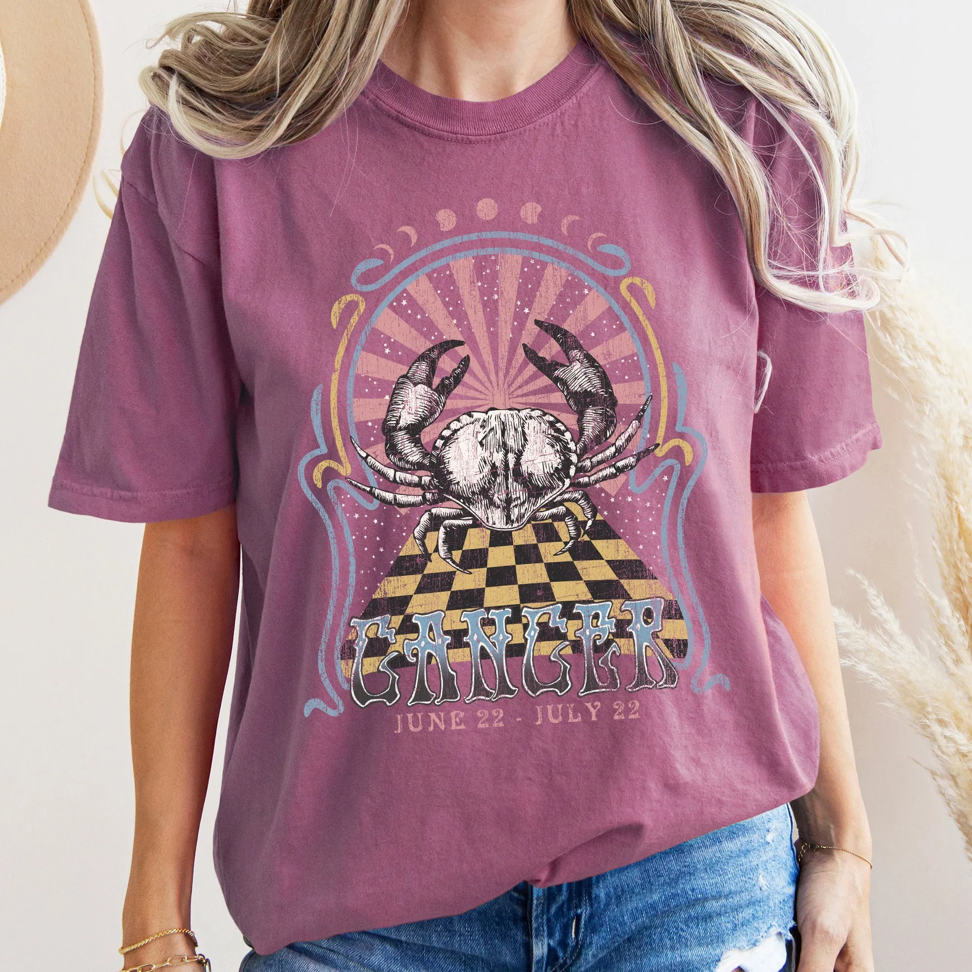 Cancer Zodiac Comfort Colors Tees, Horoscope, Astrology sold by Refinery Number One product image thumbnail 3