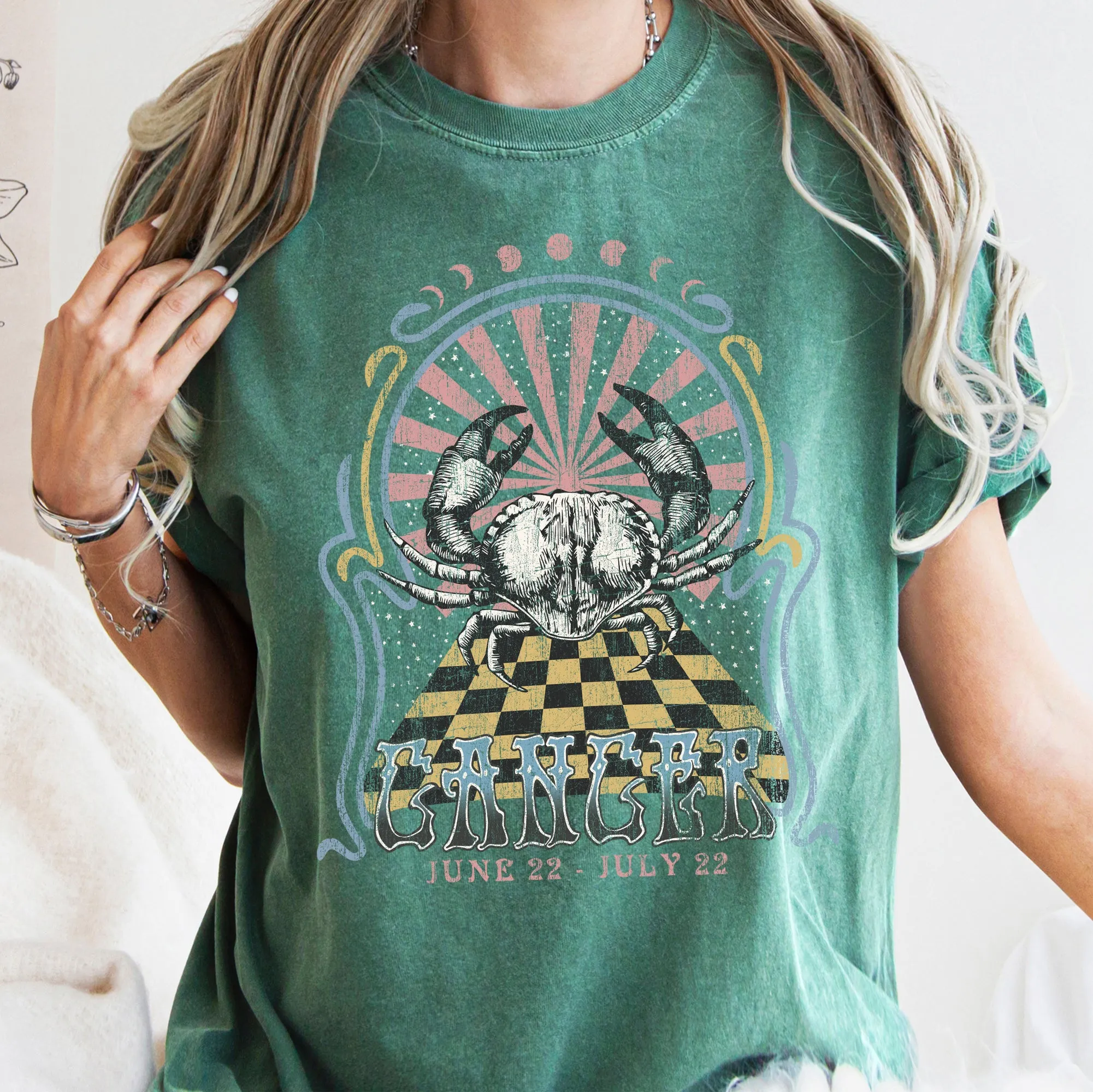 Cancer Zodiac Comfort Colors Tees, Horoscope, Astrology sold by Refinery Number One product image thumbnail 4