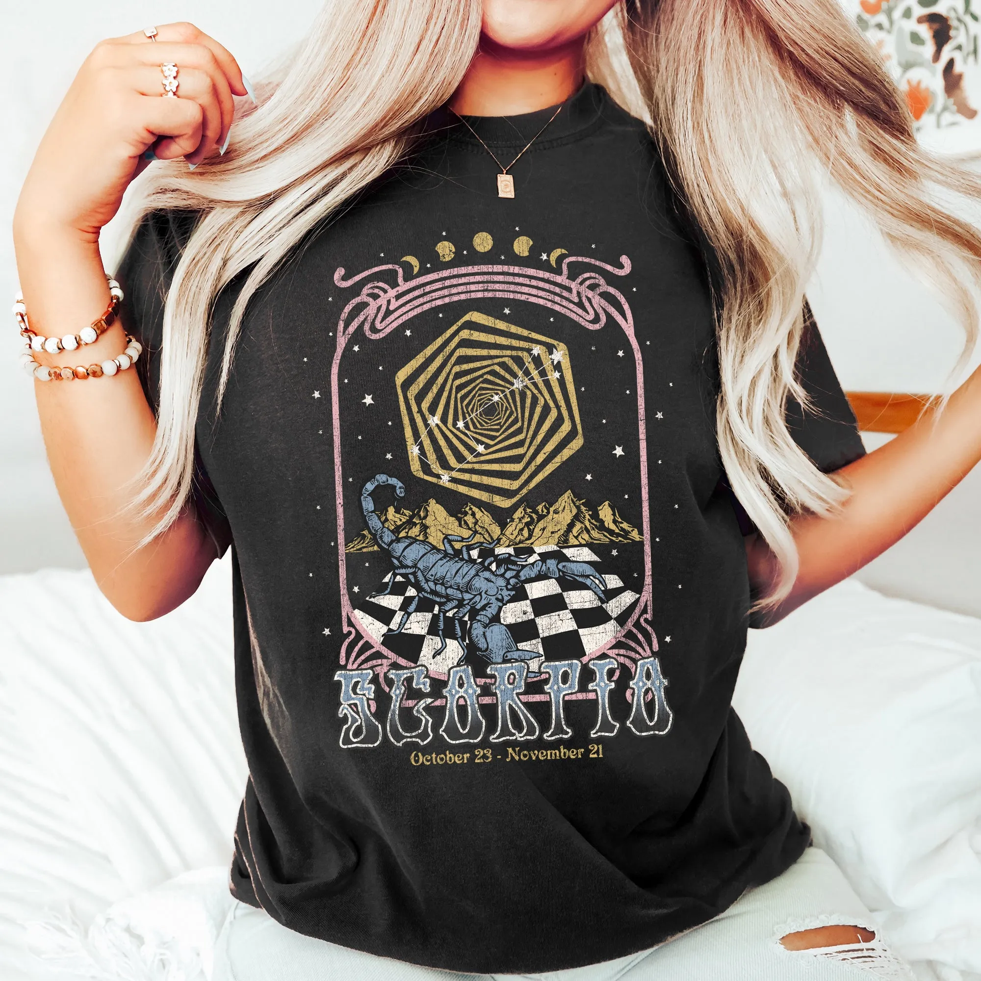 Scorpio Zodiac Comfort Colors Tees, Horoscope, Astrology sold by Refinery Number One product image thumbnail 2