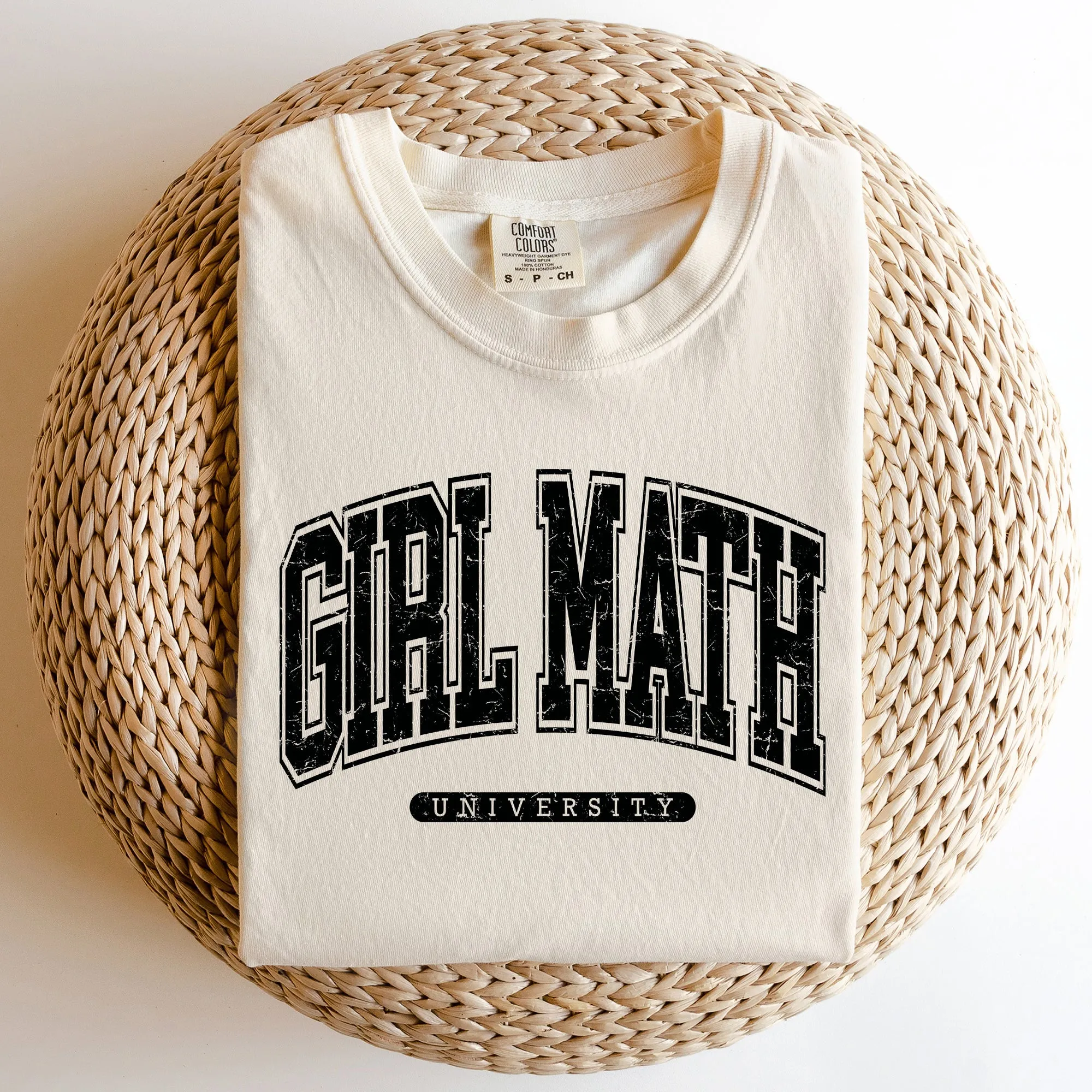 Girl Math University, Trend, Comfort Colors Tee sold by Refinery Number One product image thumbnail 4