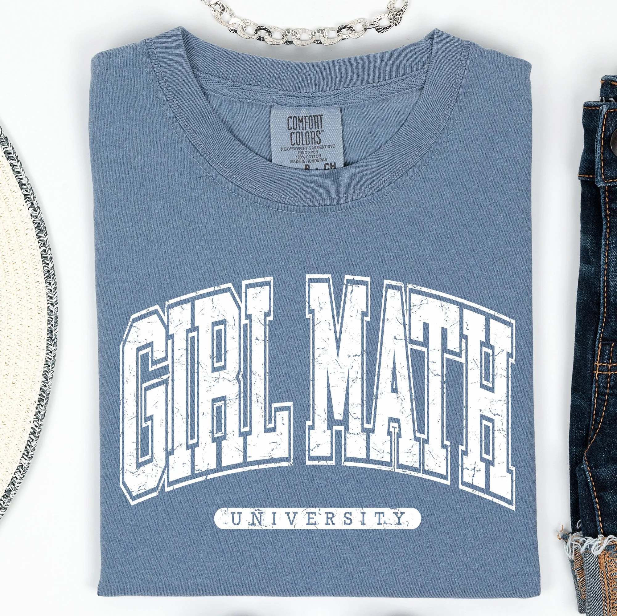 Girl Math University, Trend, Comfort Colors Tee sold by Refinery Number One
