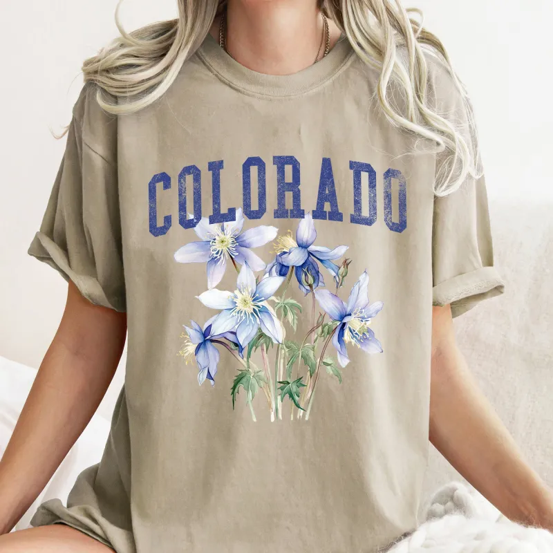 Colorado State Flower Comfort Colors Tshirt sold by Refinery Number One