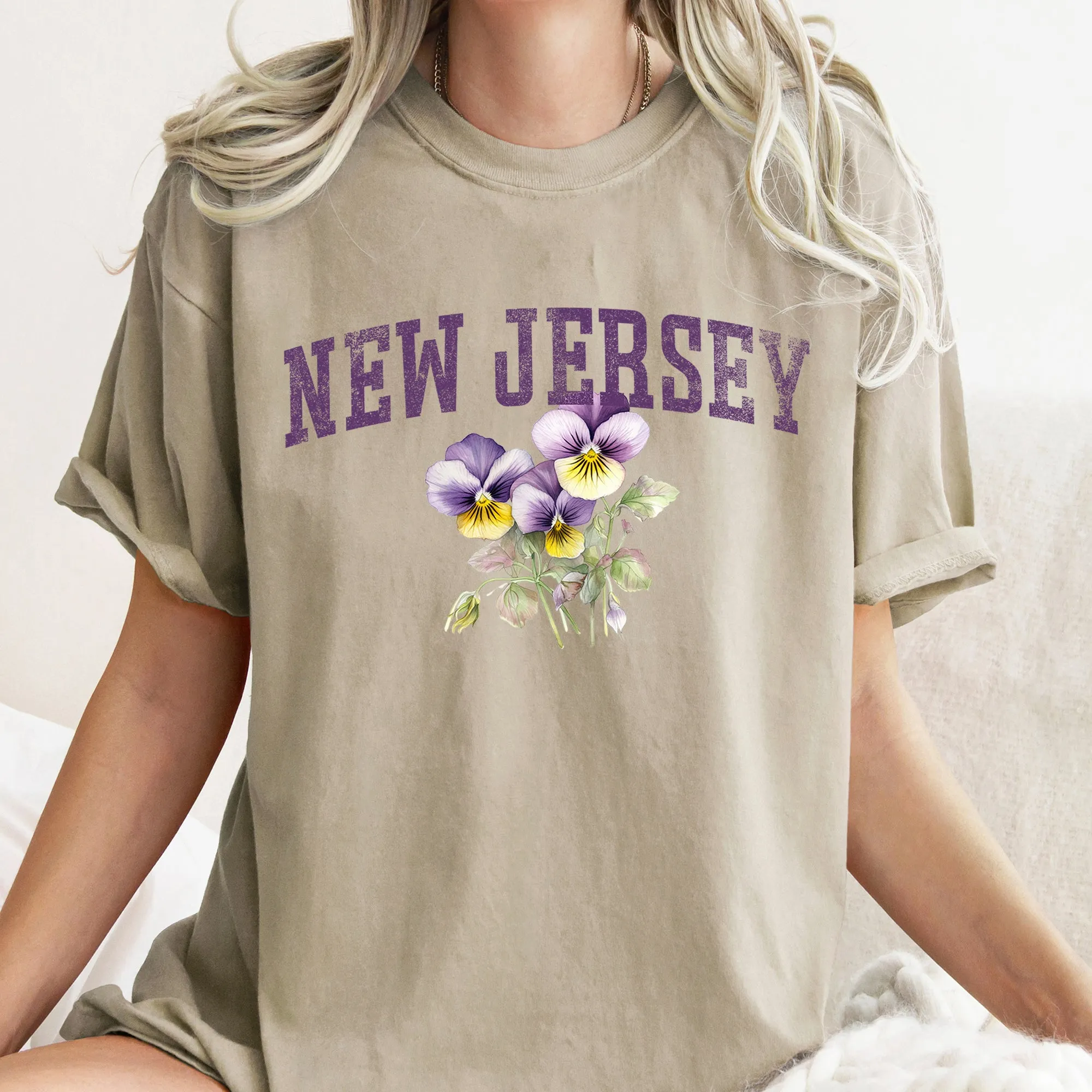 New Jersey State Flower Comfort Colors Tshirt sold by Refinery Number One