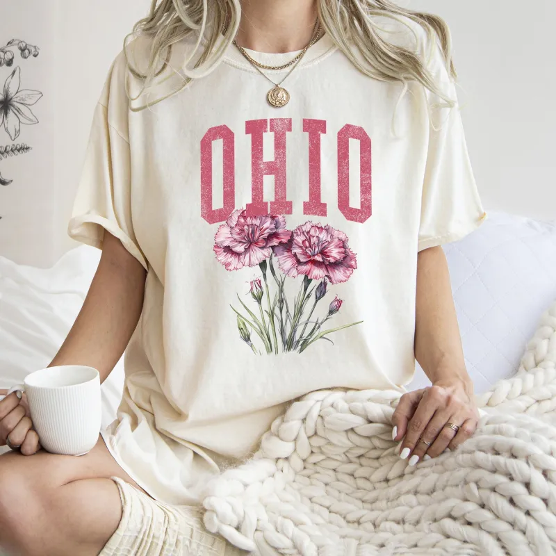 Ohio State Flower Comfort Colors Tshirt sold by Refinery Number One