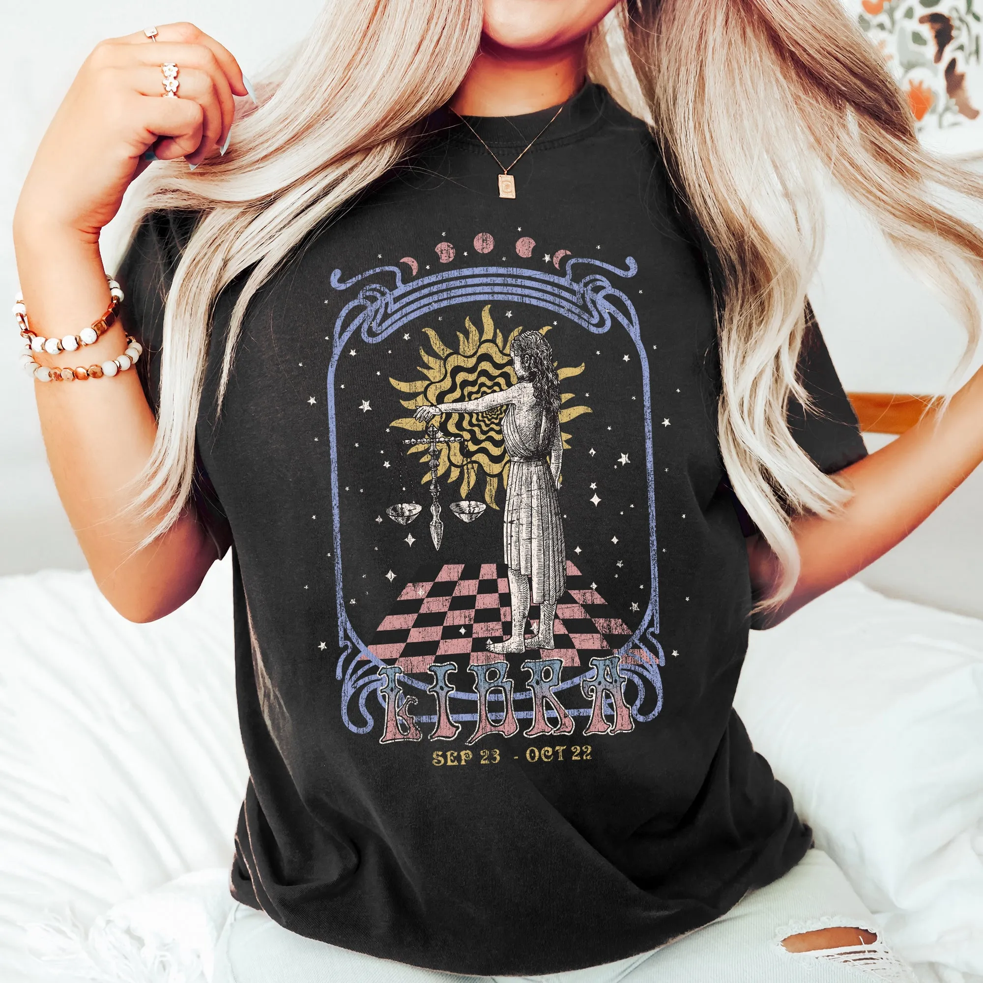 Libra Zodiac Comfort Colors Tees, Horoscope, Astrology sold by Refinery Number One product image thumbnail 4
