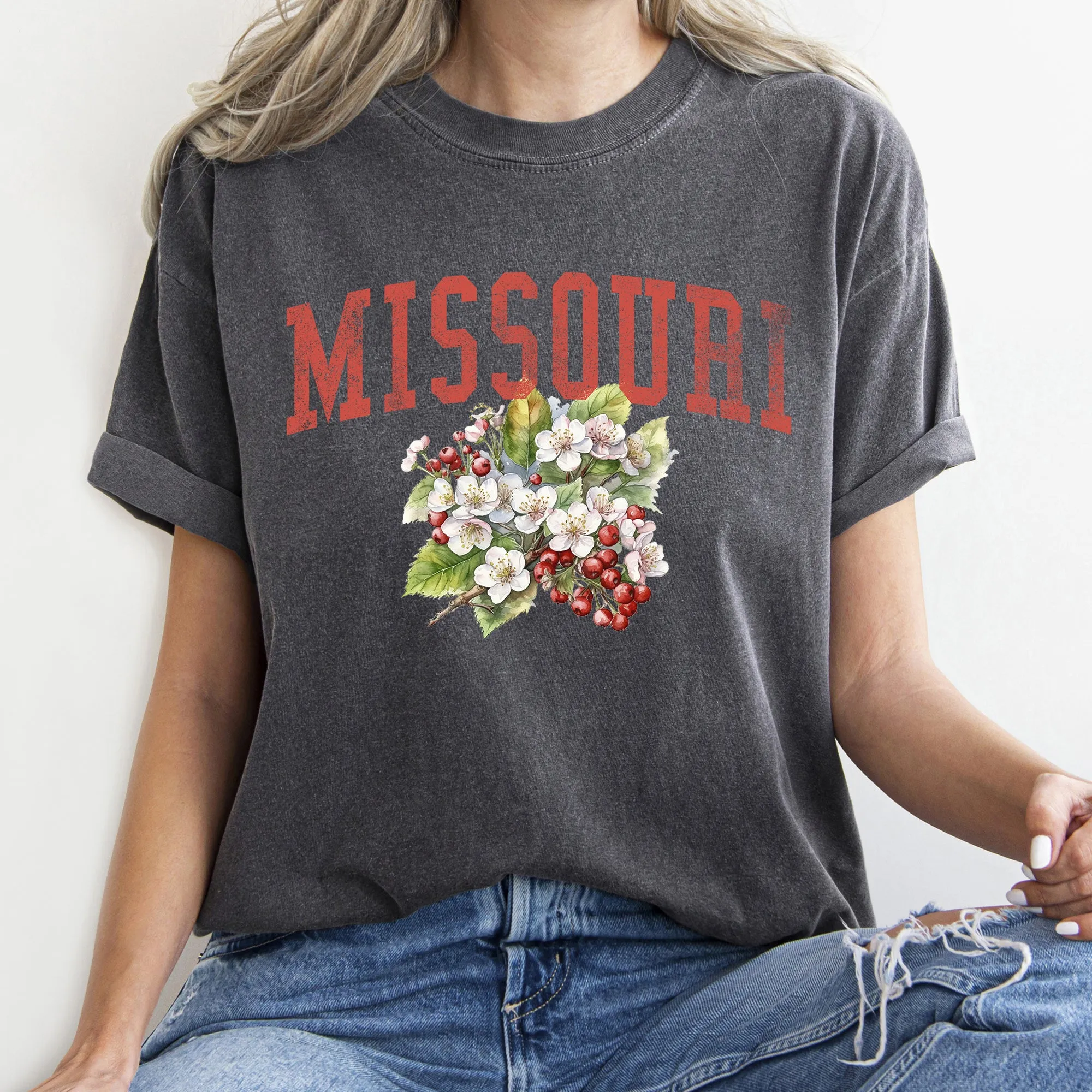 Missouri State Flower Comfort Colors Tshirt sold by Refinery Number One product image thumbnail 2
