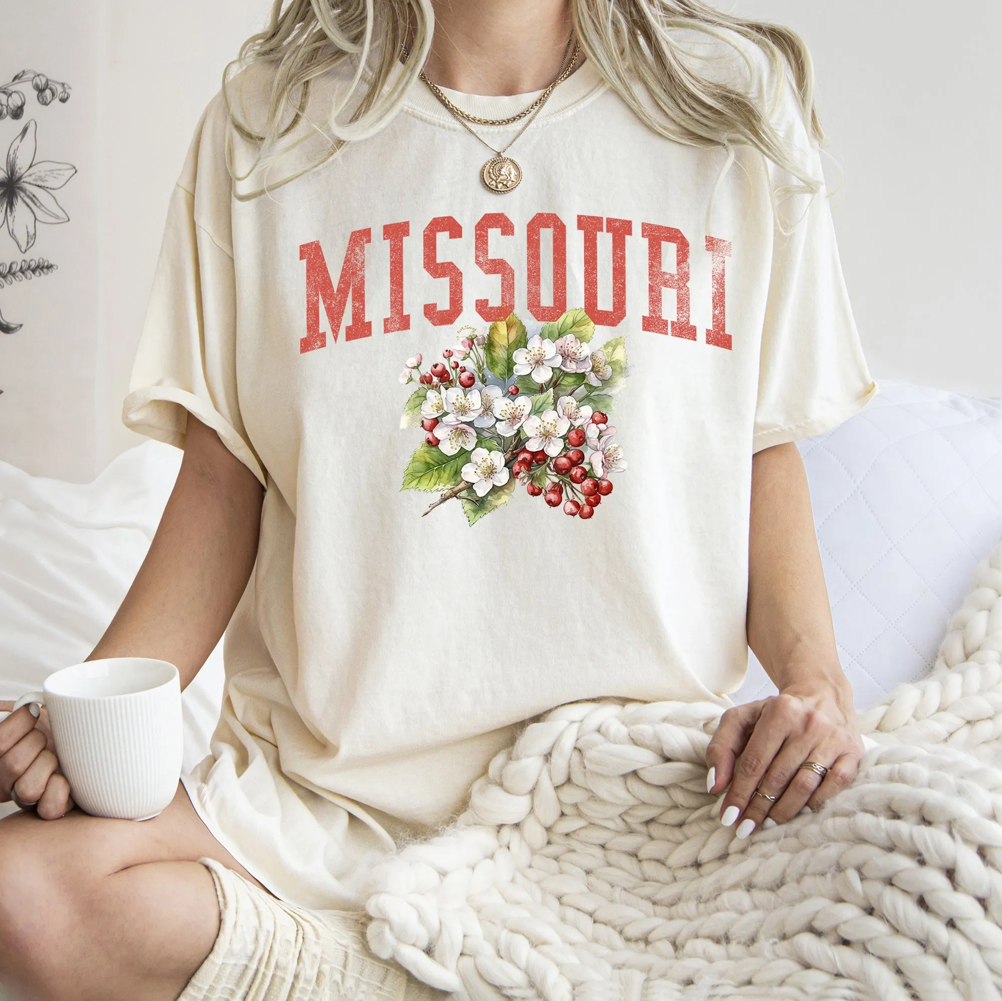 Missouri State Flower Comfort Colors Tshirt sold by Refinery Number One
