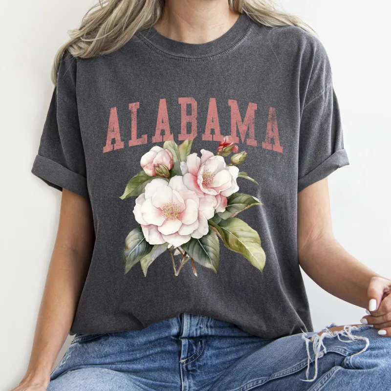 Alabama State Flower Comfort Colors Tshirt sold by Refinery Number One