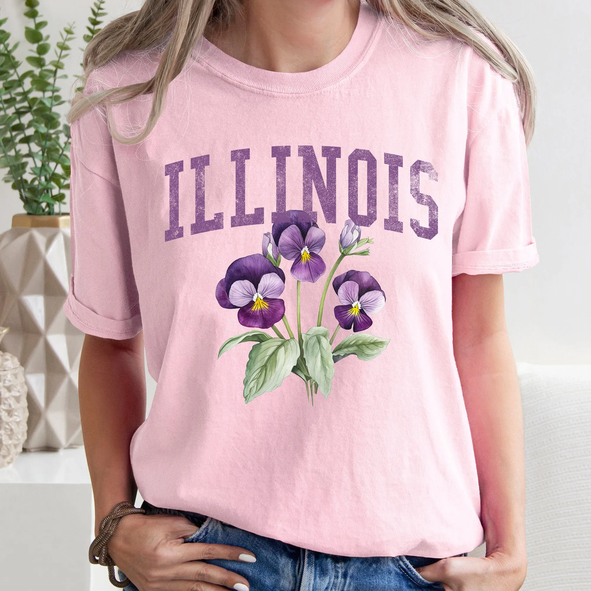 Illinois State Flower Comfort Colors Tshirt sold by Refinery Number One product image thumbnail 2