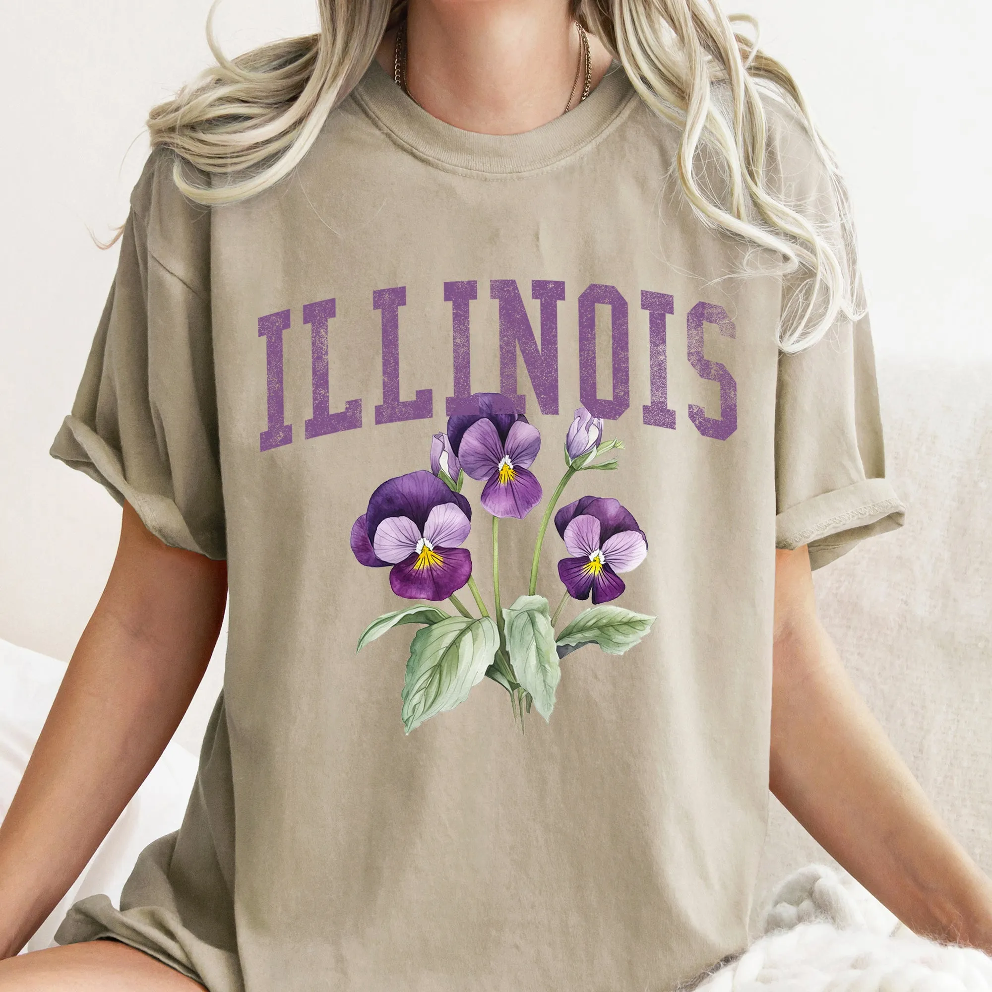 Illinois State Flower Comfort Colors Tshirt sold by Refinery Number One product image thumbnail 3