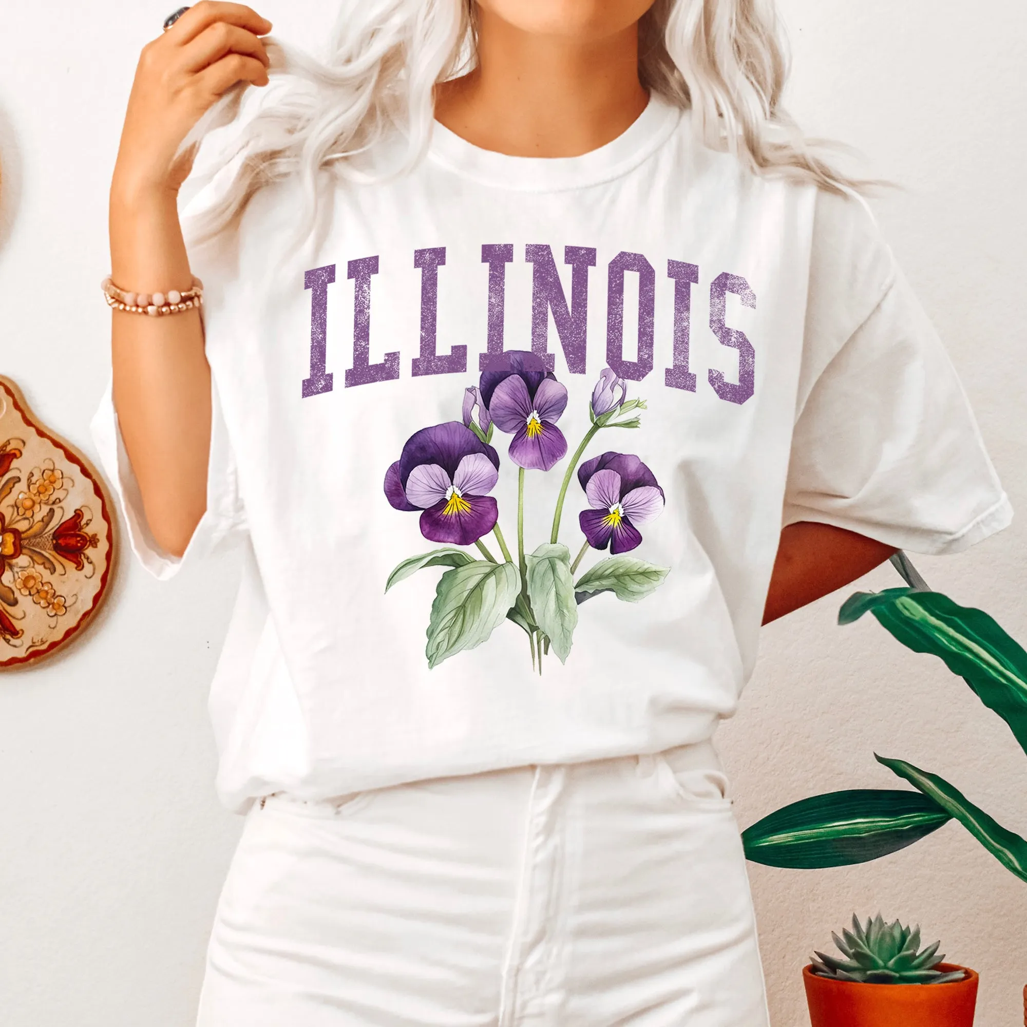 Illinois State Flower Comfort Colors Tshirt sold by Refinery Number One product image thumbnail 4