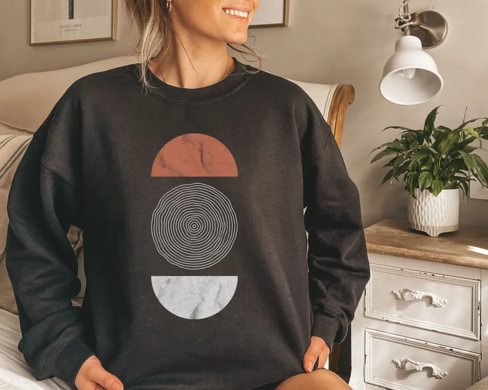 Abstract Geometric Circle Sweatshirt sold by Refinery Number One