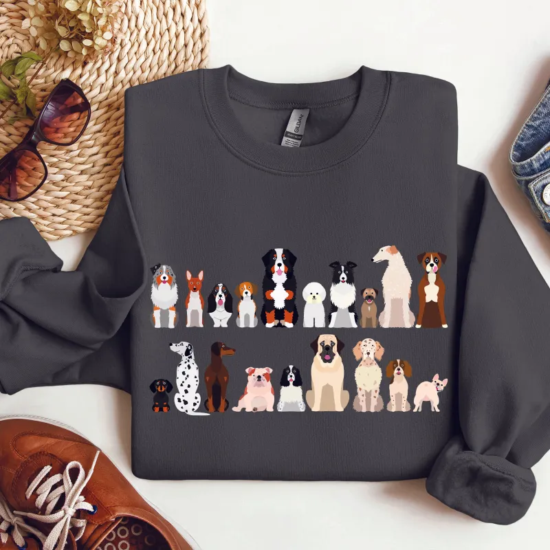 Dog Breeds Farm Animal Lover Sweatshirt sold by Refinery Number One