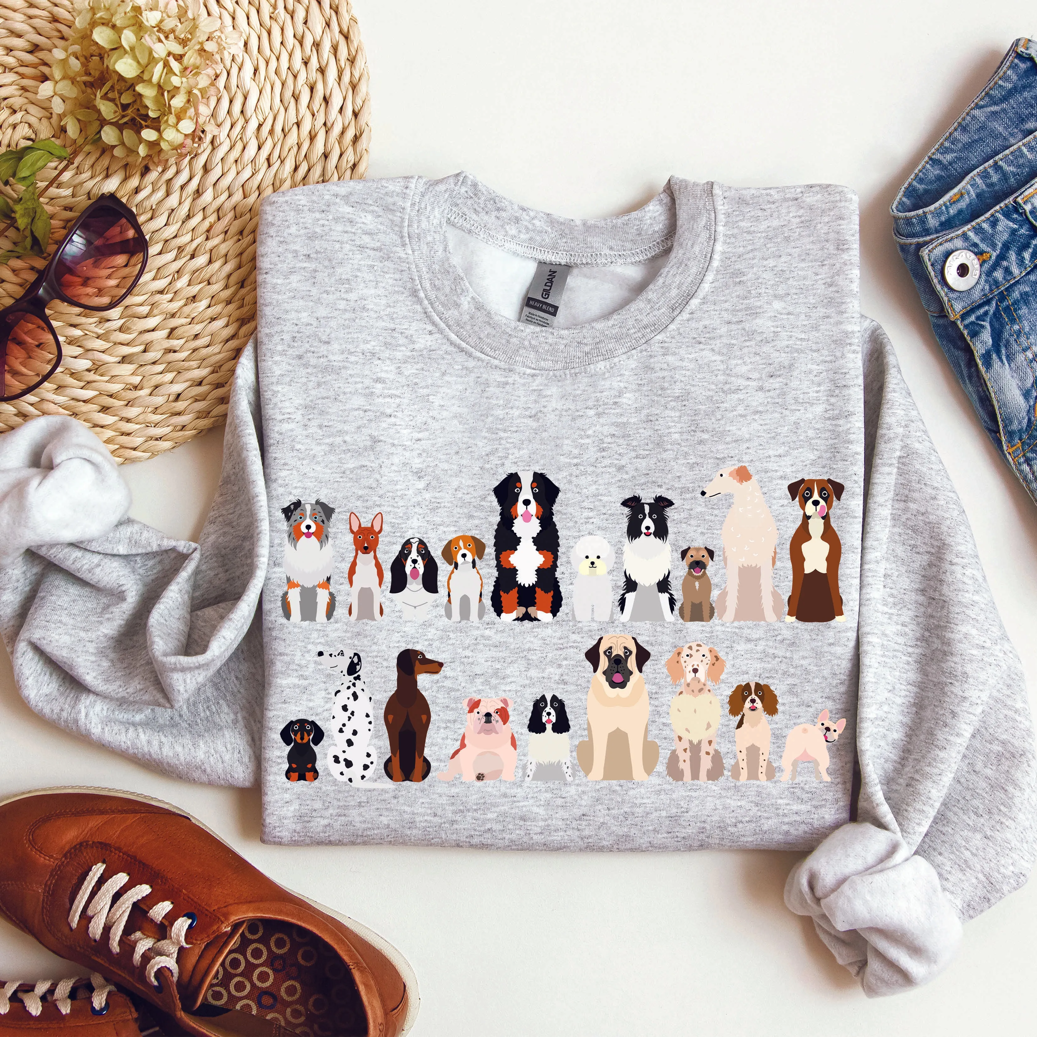 Dog Breeds Farm Animal Lover Sweatshirt sold by Refinery Number One product image thumbnail 2