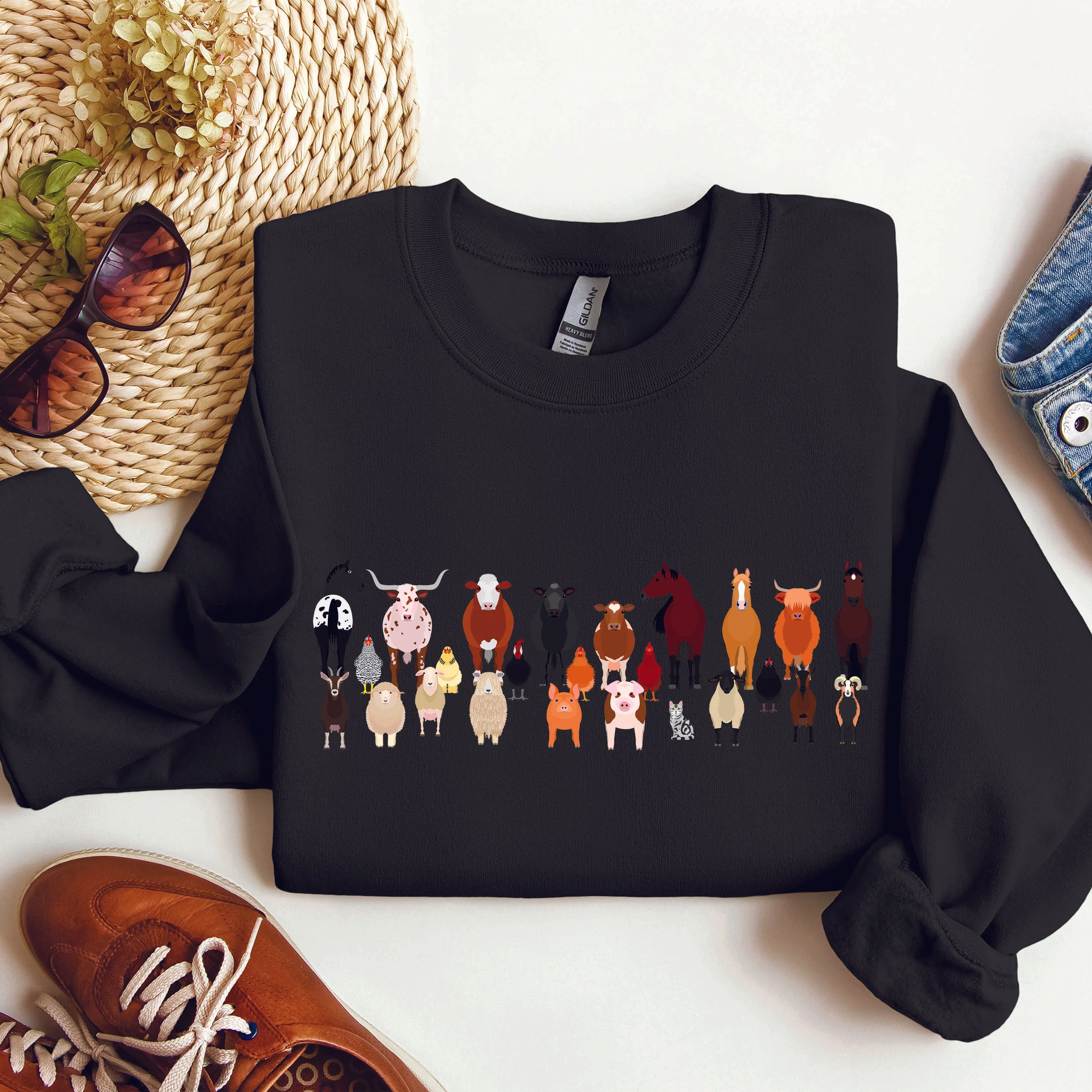 Farm Animals Lover Sweatshirt sold by Refinery Number One product image thumbnail 3