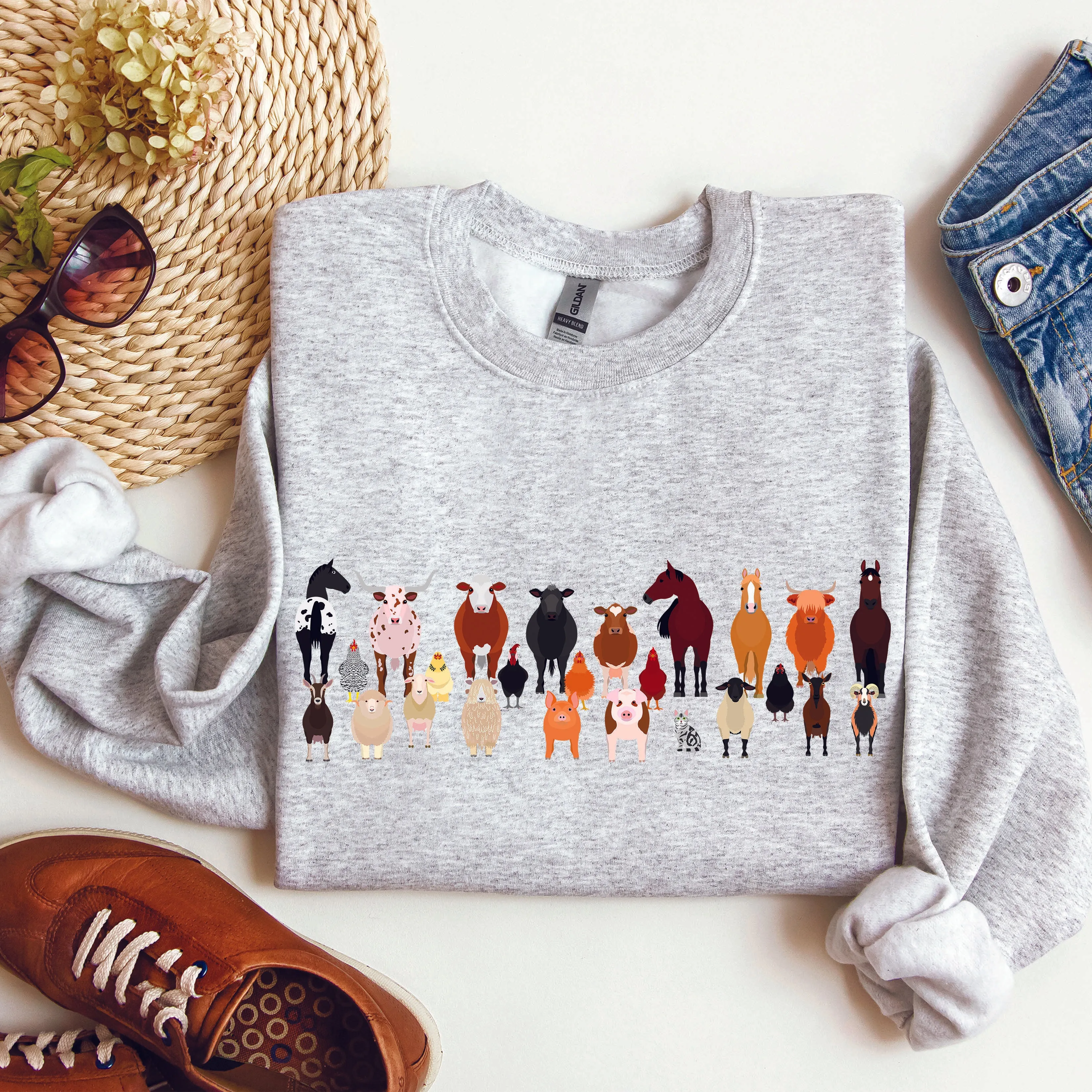 Farm Animals Lover Sweatshirt sold by Refinery Number One product image thumbnail 2
