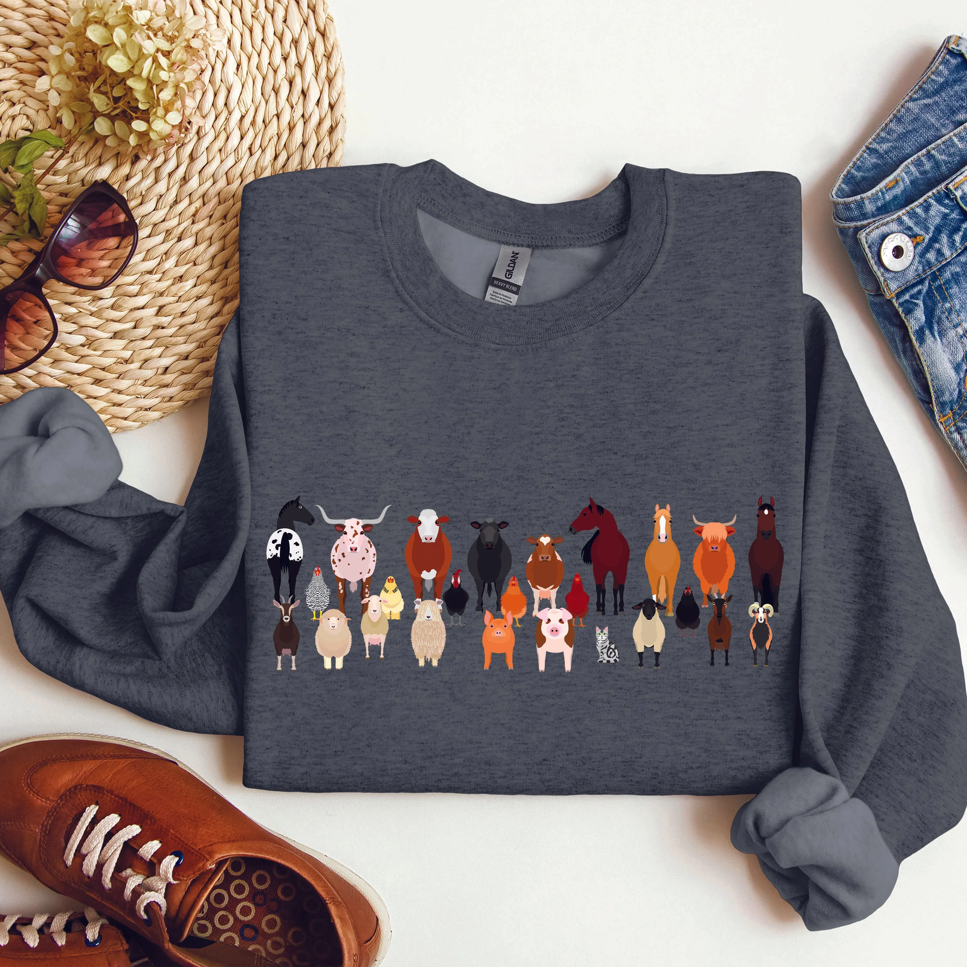 Farm Animals Lover Sweatshirt sold by Refinery Number One product image thumbnail 5