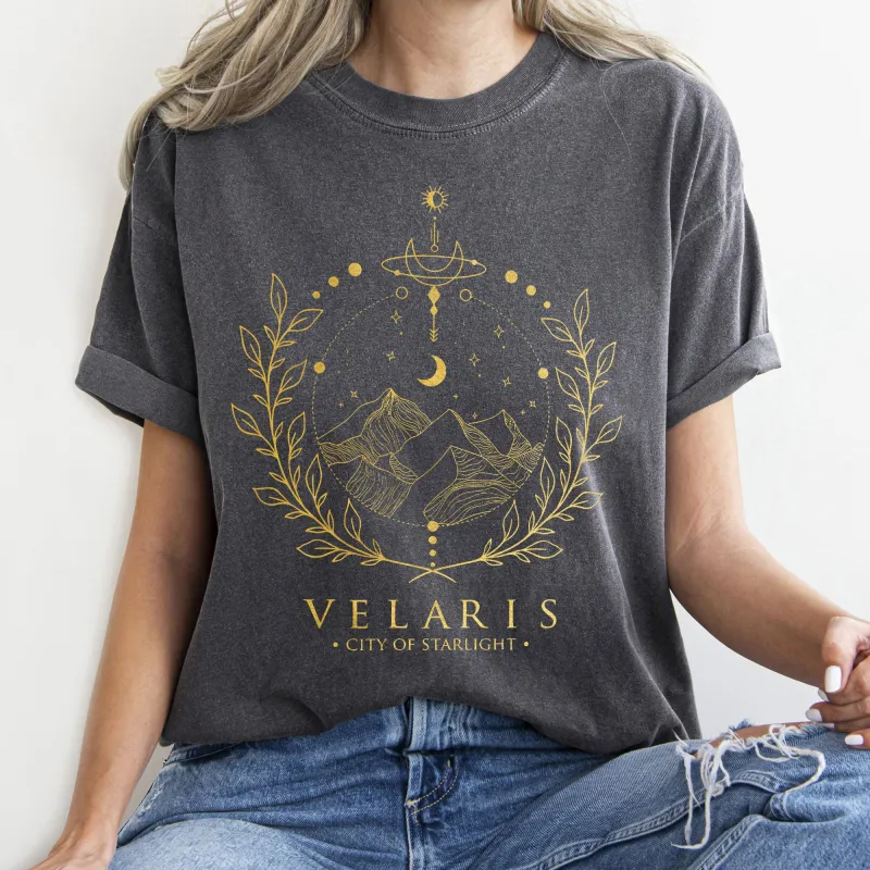 ACOTAR Velaris, City of Starlight Boho Comfort Colors Tshirt sold by Refinery Number One