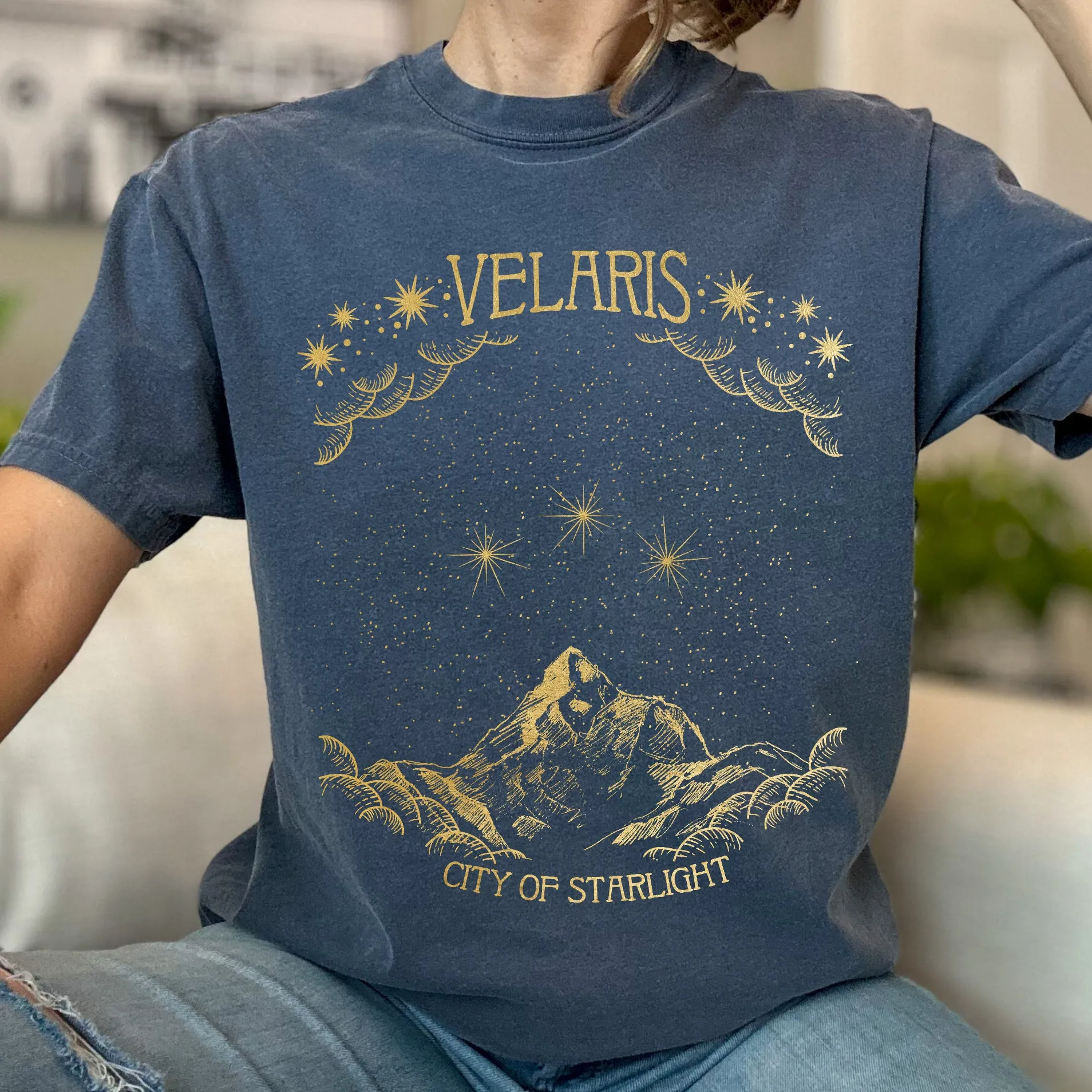 ACOTAR Velaris, City of Starlight Comfort Colors Tshirt sold by Refinery Number One product image thumbnail 4