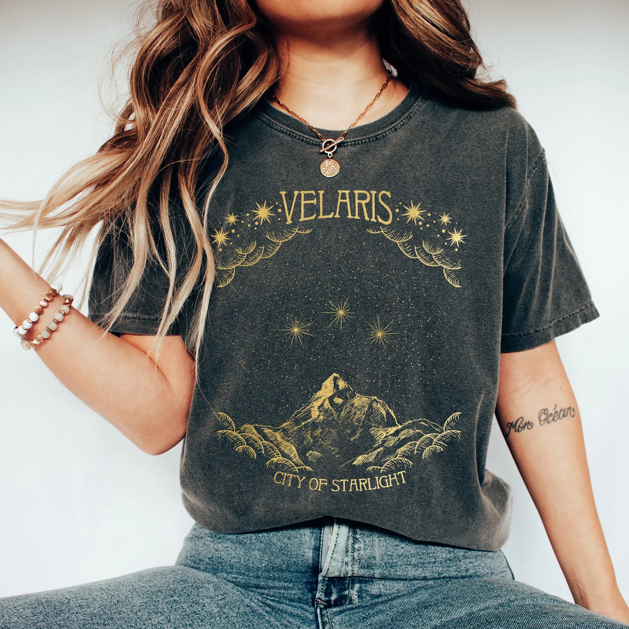 ACOTAR Velaris, City of Starlight Comfort Colors Tshirt sold by Refinery Number One product image thumbnail 5