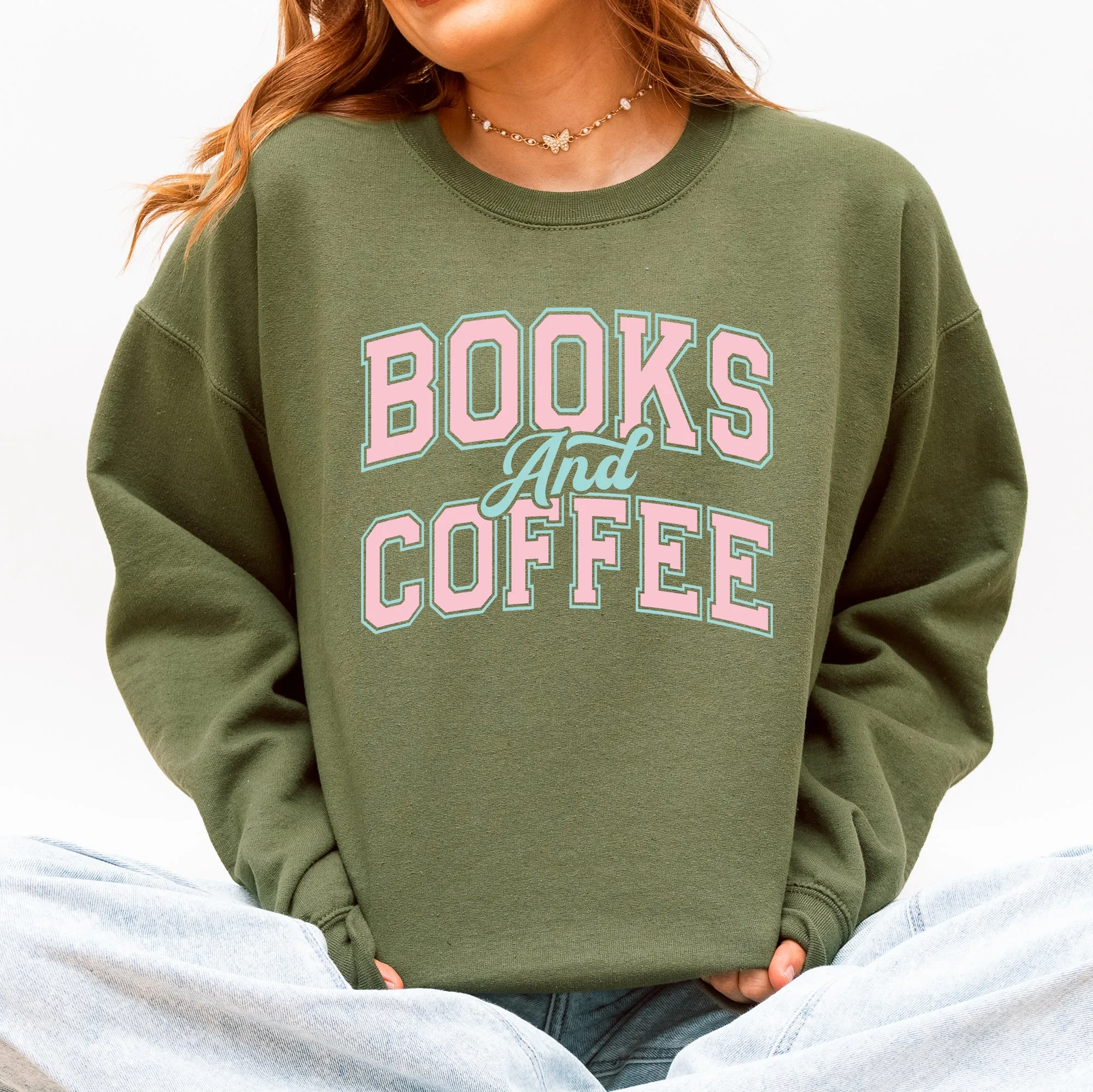 Books and Coffee, Booktok, Reading, Library Sweatshirt sold by Refinery Number One product image thumbnail 3