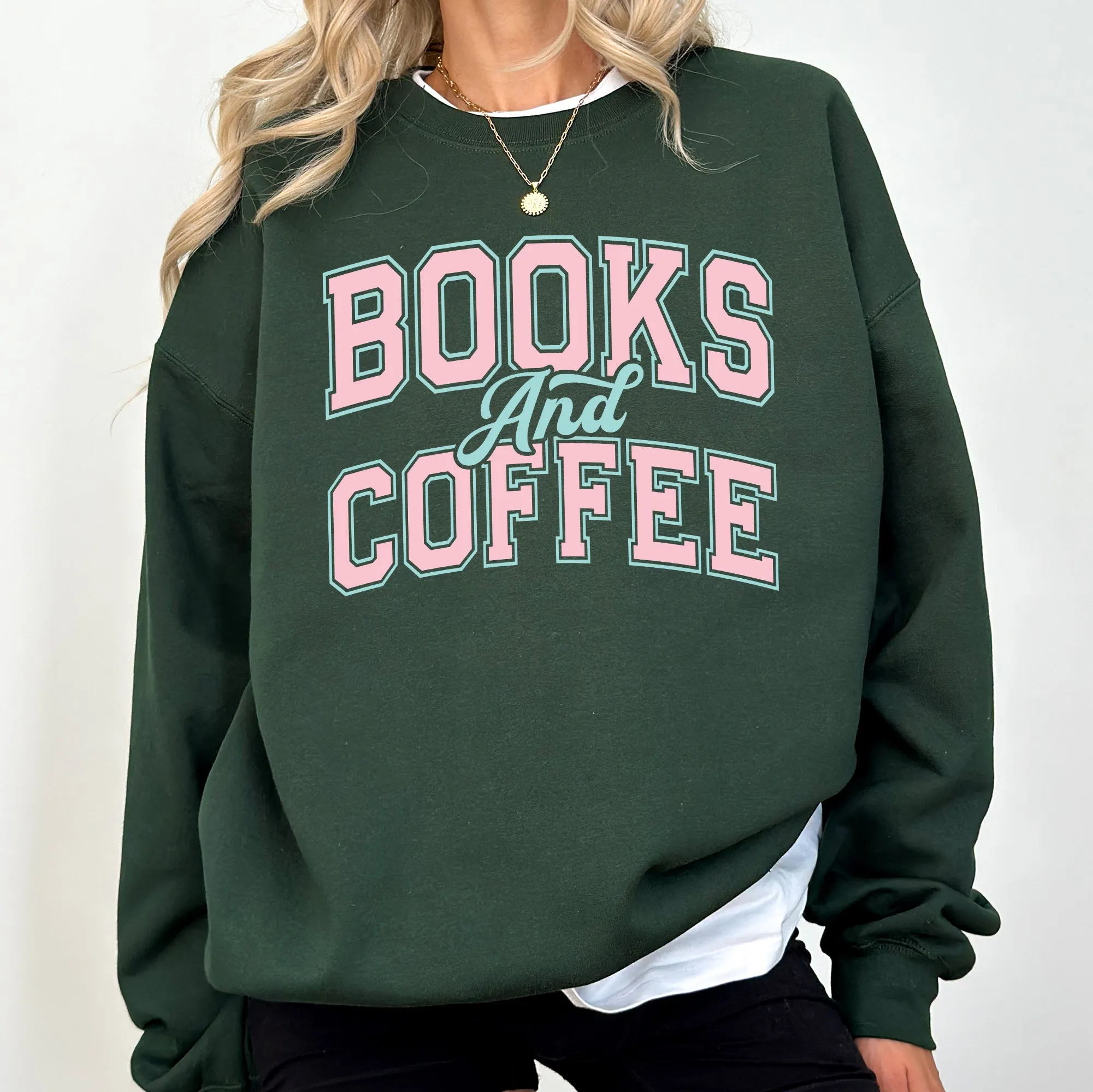 Books and Coffee, Booktok, Reading, Library Sweatshirt sold by Refinery Number One product image thumbnail 2