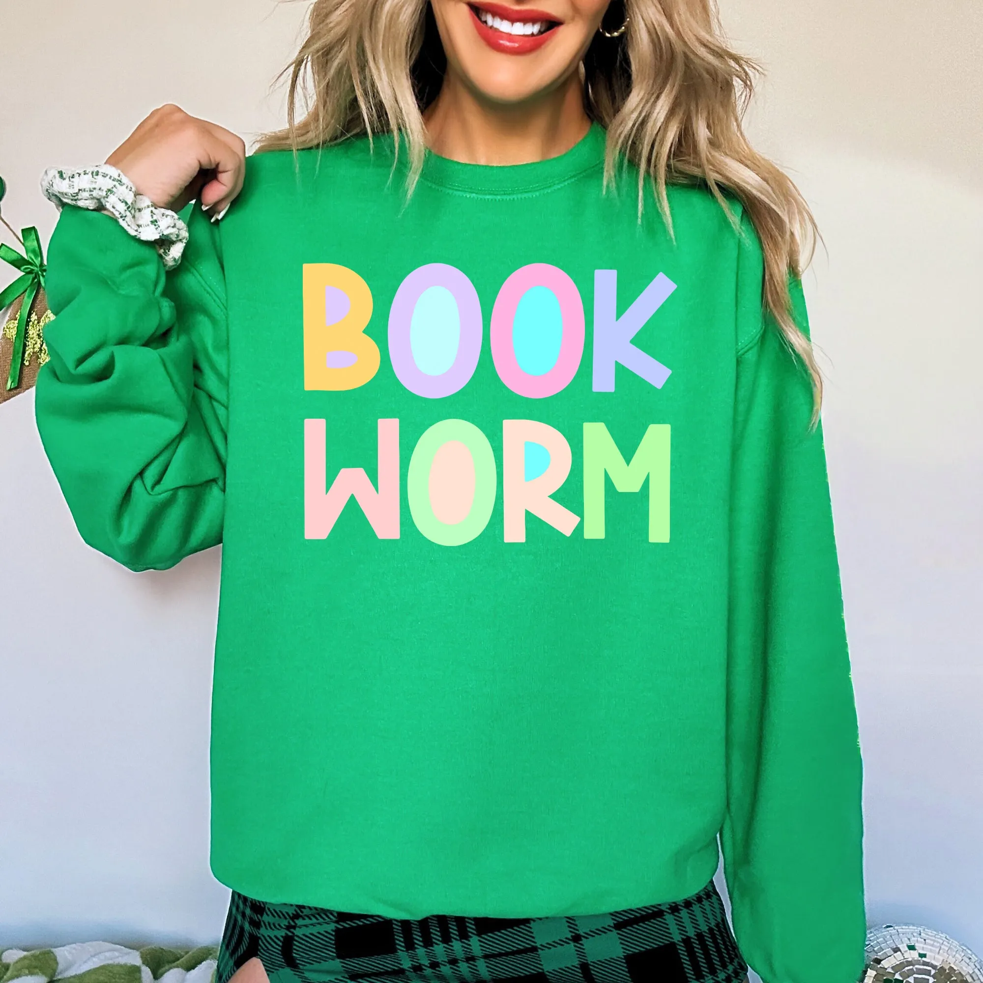 Book Worm, Pastel, Reading, Booktok, Library Sweatshirt sold by Refinery Number One product image thumbnail 5
