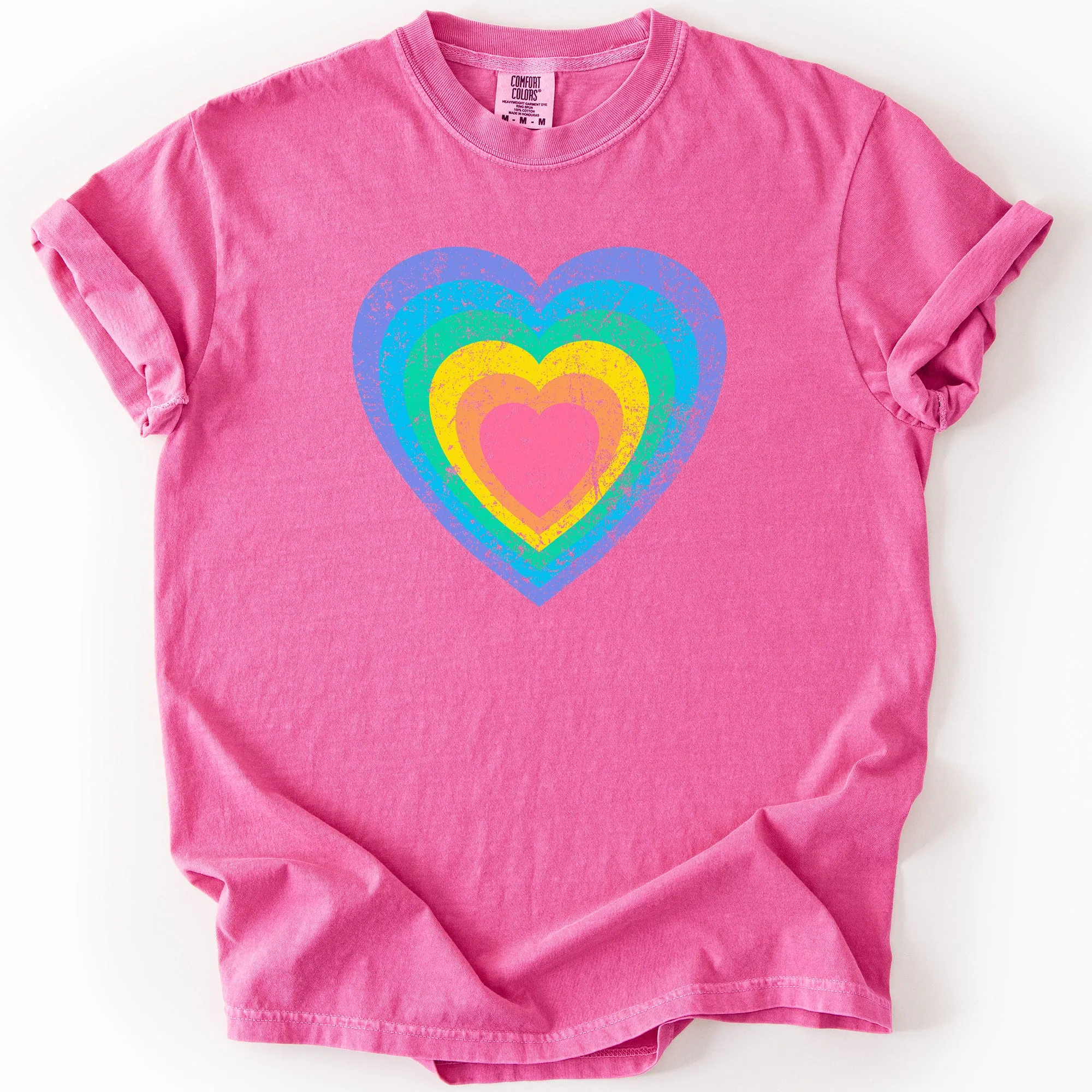 Rainbow Heart, Colorful, Valentine's Day, Love, Cupid, Comfort Colors T-Shirt sold by Refinery Number One product image thumbnail 4