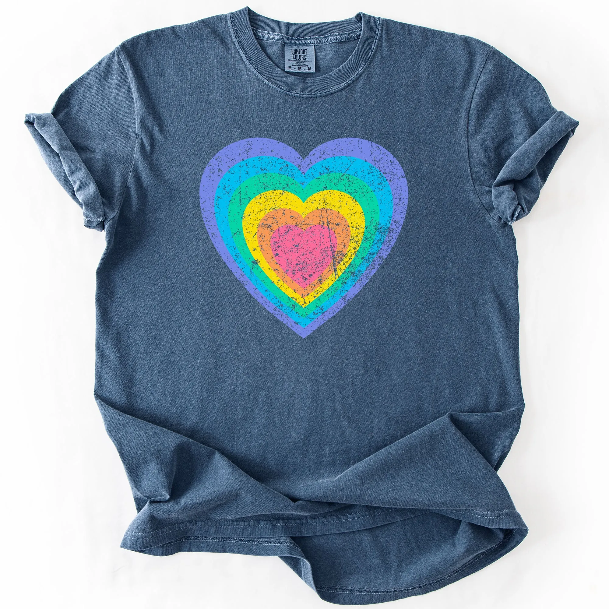 Rainbow Heart, Colorful, Valentine's Day, Love, Cupid, Comfort Colors T-Shirt sold by Refinery Number One product image thumbnail 2