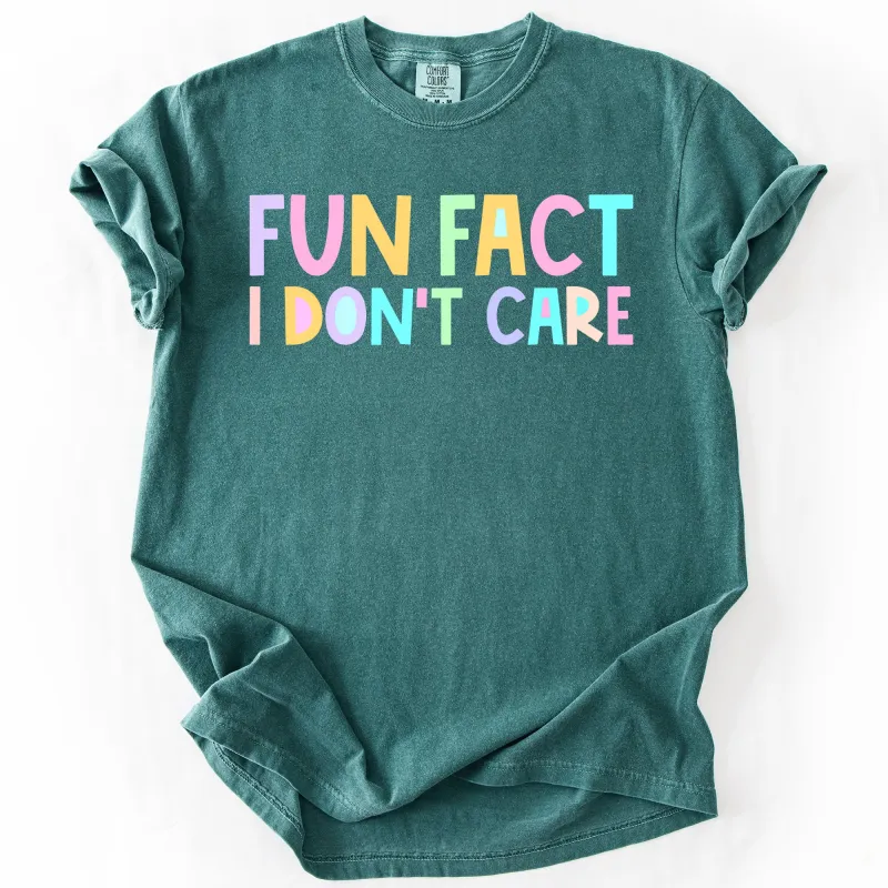 Fun Fact I Don't Care, Colorful Pastel, Funny, Sassy, Comfort Colors T-Shirt sold by Refinery Number One