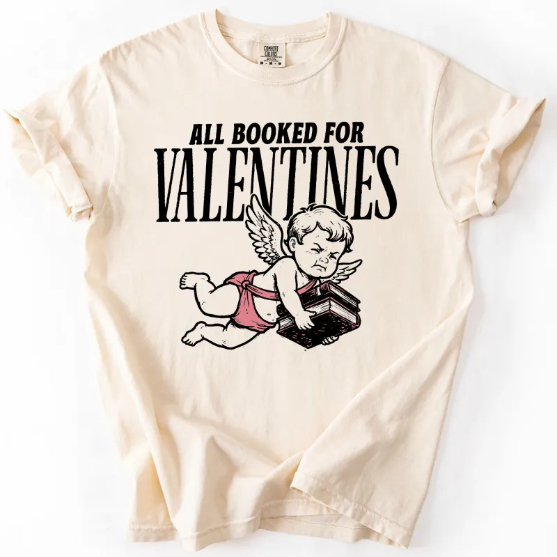 All Booked For Valentine's Day, Reading, Cupid, Booktok, Love, Comfort Colors T-Shirt sold by Refinery Number One