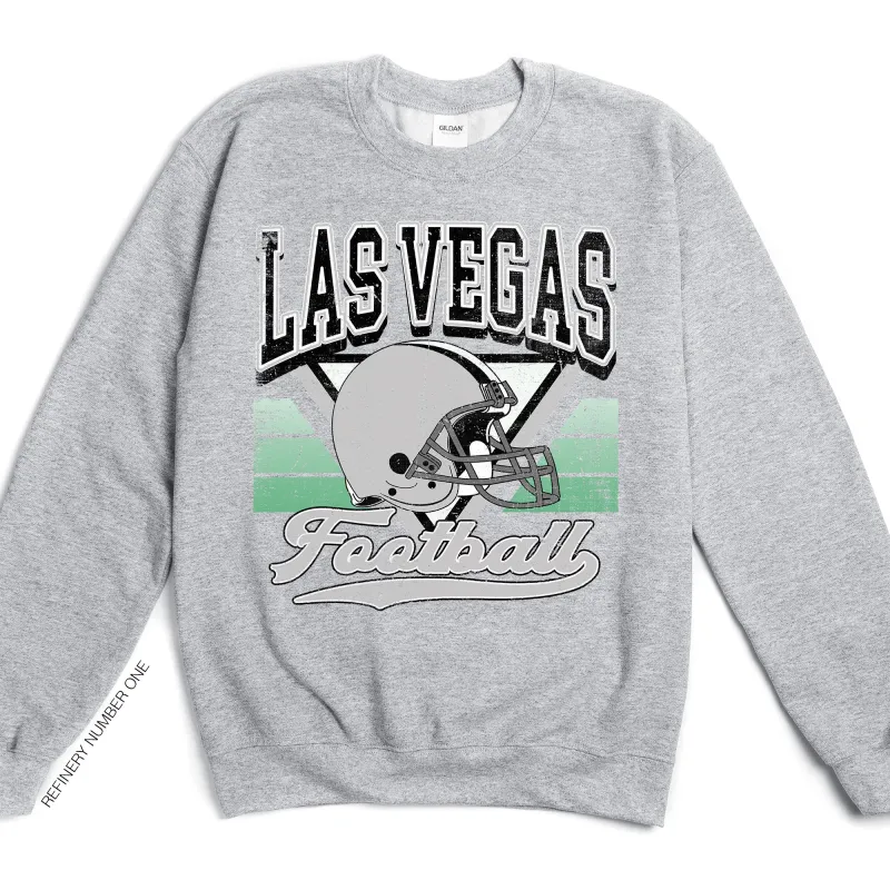 Las Vegas Football, Vintage, Football Season, Game Day, Sports Sweatshirt sold by Refinery Number One