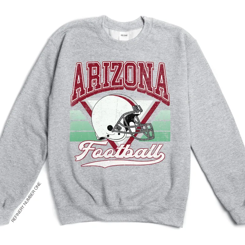 Arizona Football, Vintage, Football Season, Game Day, Sports Sweatshirt sold by Refinery Number One