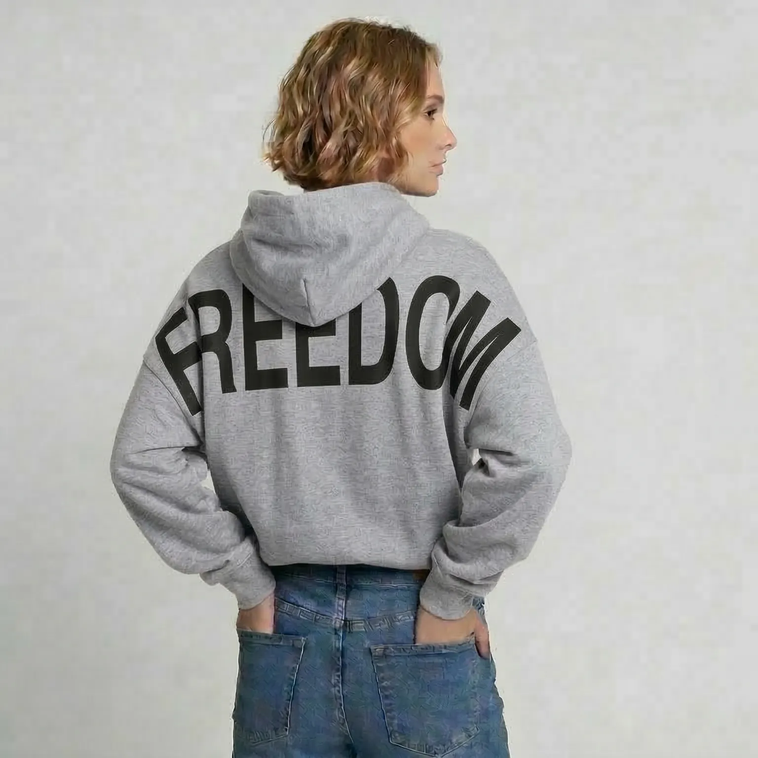 Freedom Hoodie & Sweatshirt | Oversized Back Print | USA Printed sold by Refinery Number One product image thumbnail 5