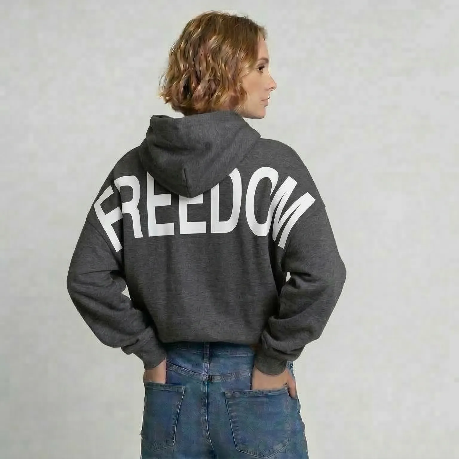 Freedom Hoodie & Sweatshirt | Oversized Back Print | USA Printed sold by Refinery Number One product image thumbnail 2