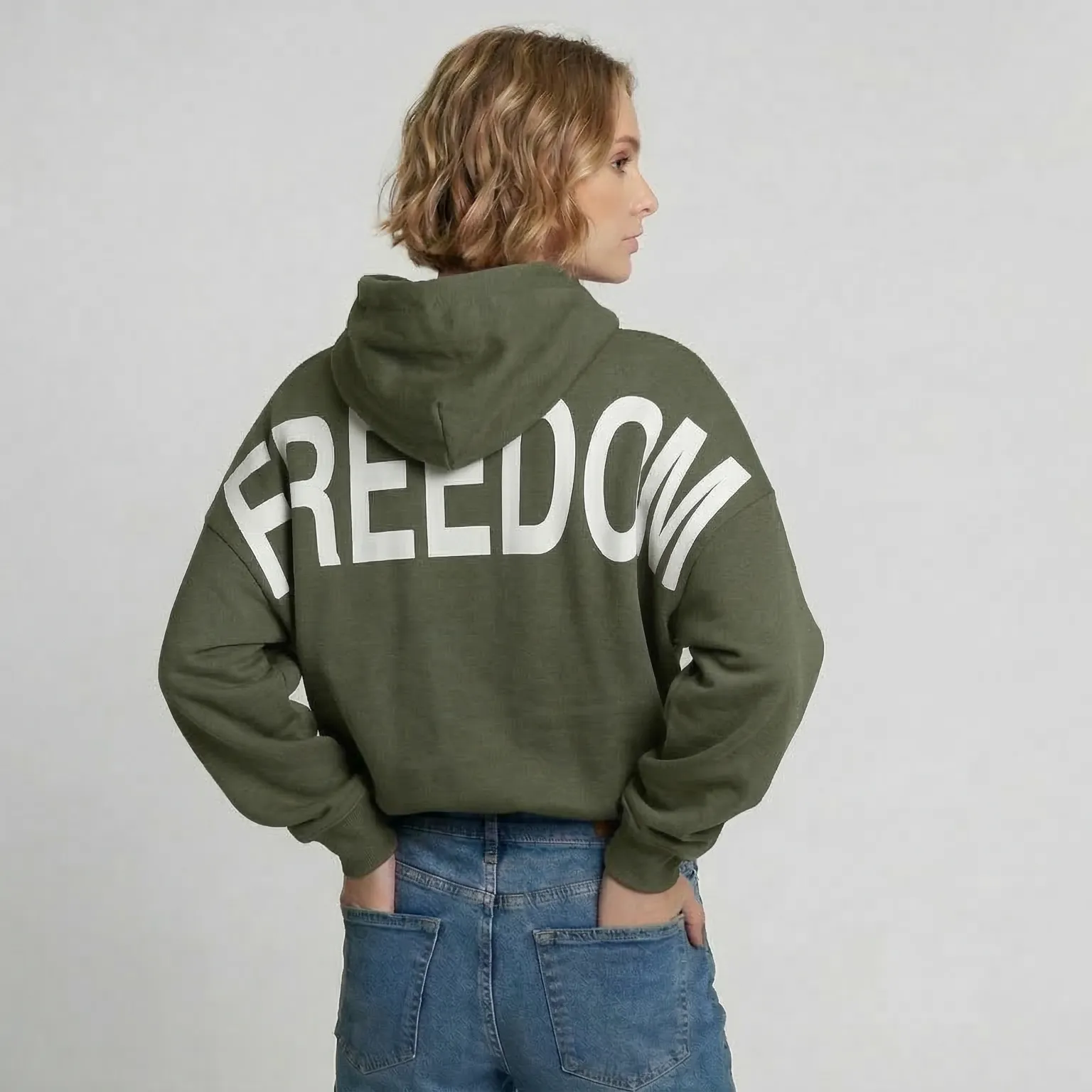 Freedom Hoodie & Sweatshirt | Oversized Back Print | USA Printed sold by Refinery Number One product image thumbnail 3