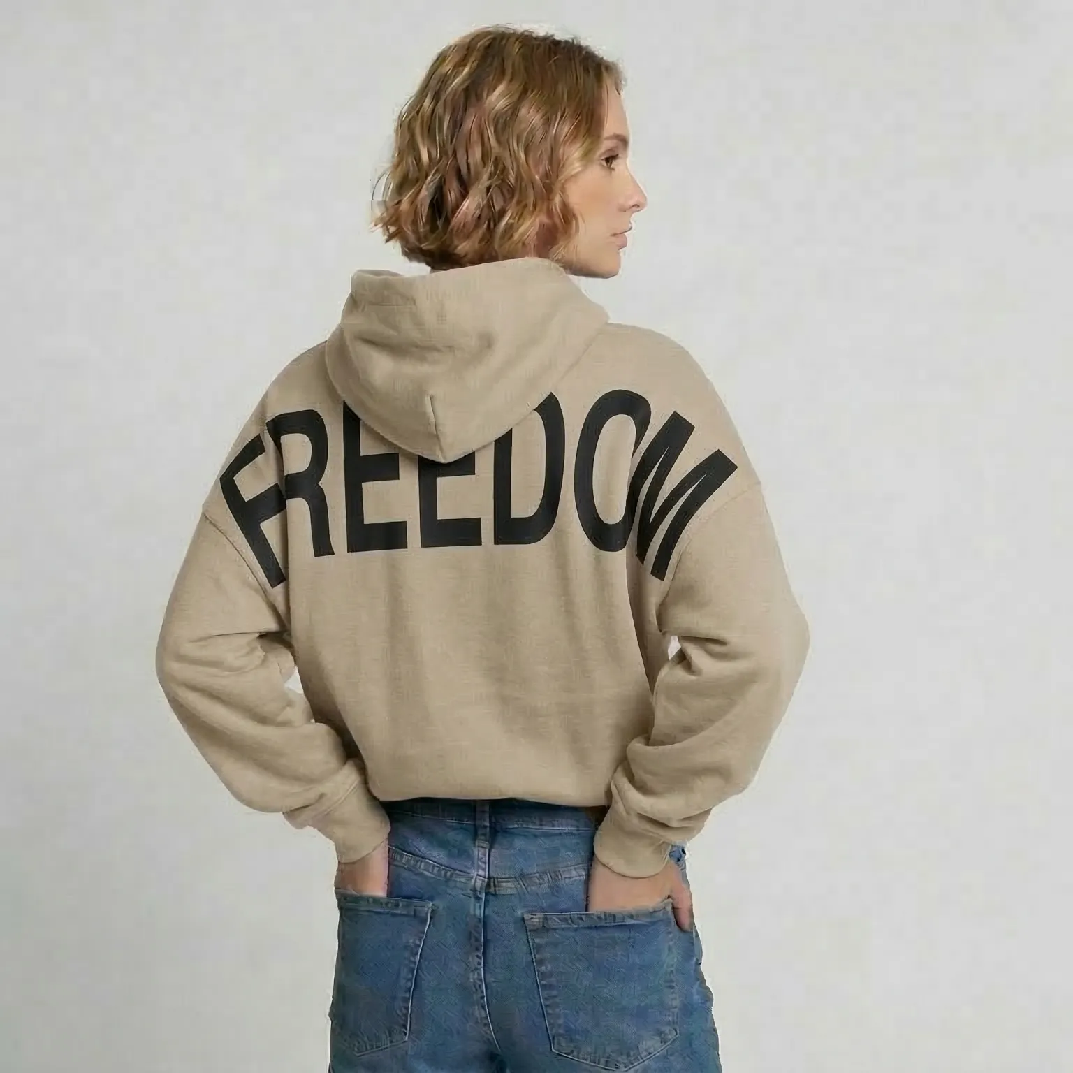 Freedom Hoodie & Sweatshirt | Oversized Back Print | USA Printed sold by Refinery Number One product image thumbnail 4