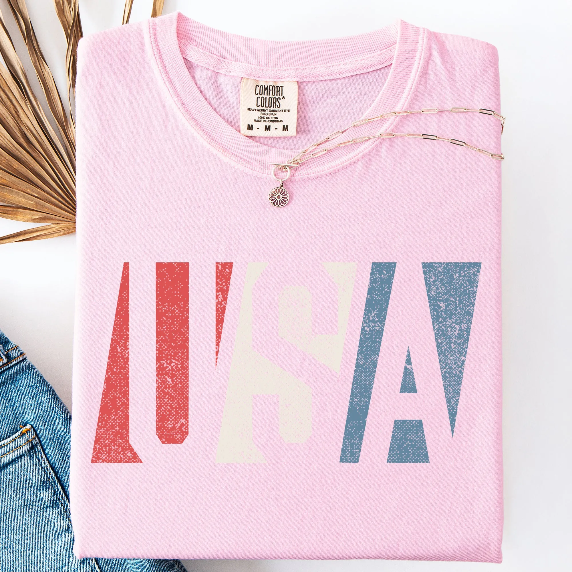 Vintage USA, Red White and Blue, Classic, Patriotic, America Comfort Colors T-Shirt sold by Refinery Number One product image thumbnail 2