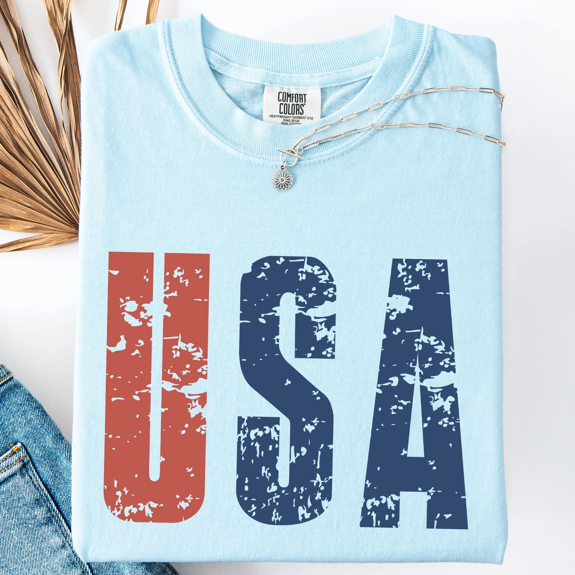 Vintage USA, Patriotic, America, 4th of July Comfort Colors T-Shirt sold by Refinery Number One product image thumbnail 5
