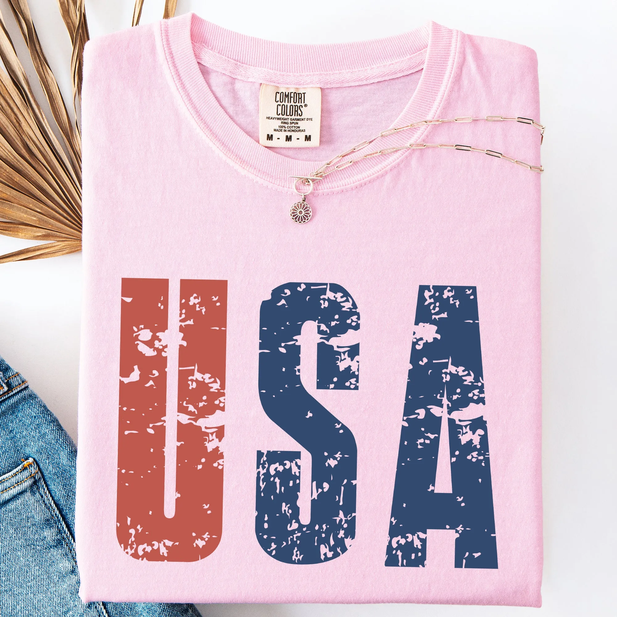 Vintage USA, Patriotic, America, 4th of July Comfort Colors T-Shirt sold by Refinery Number One