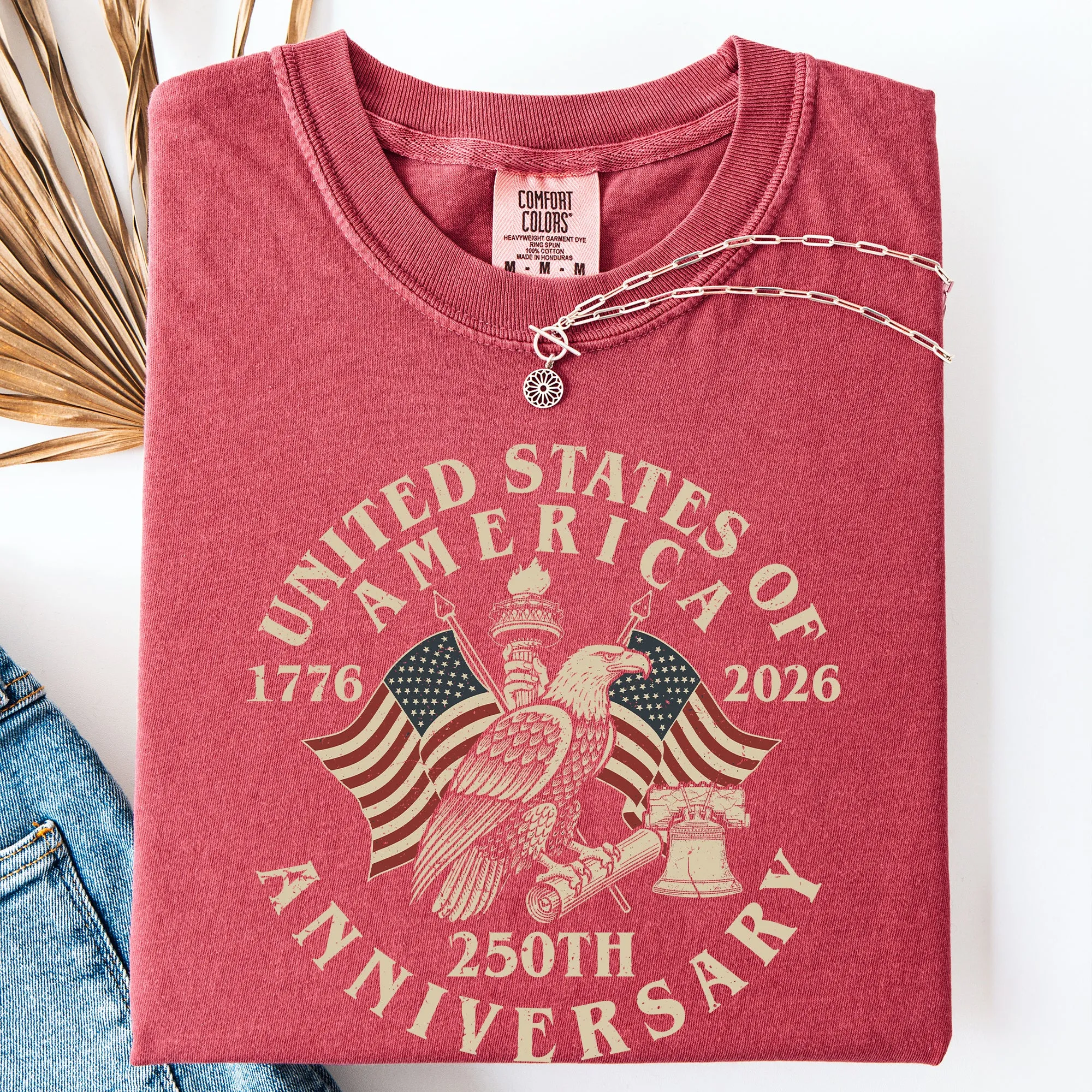 United States of America, Eagle, 250th Anniversary, 1776, Patriotic, USA Comfort Colors T-Shirt sold by Refinery Number One product image thumbnail 4