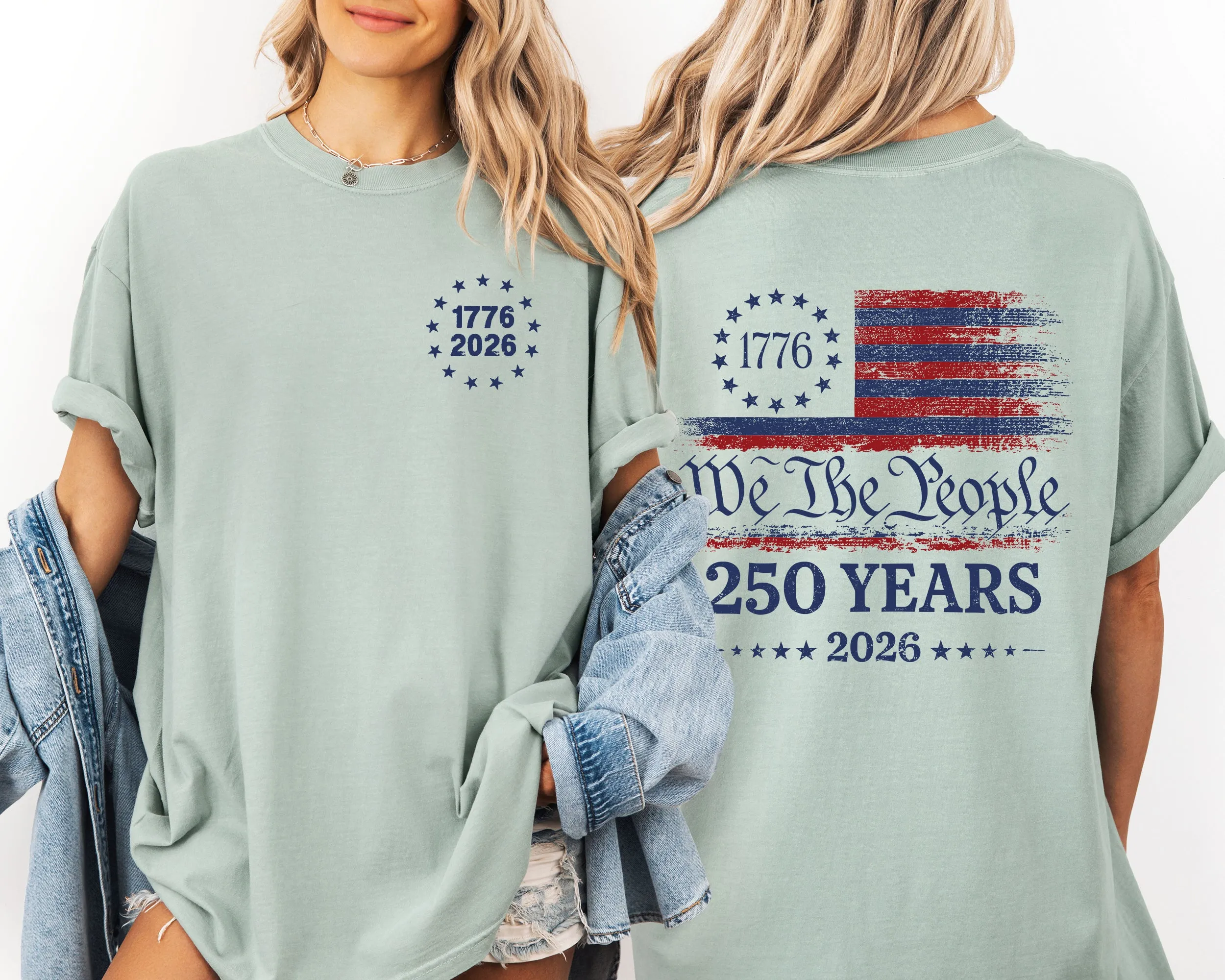 We The People, 250 Years, Patriotic, Flag, USA, 4th of July Comfort Colors T-Shirt sold by Refinery Number One product image thumbnail 2