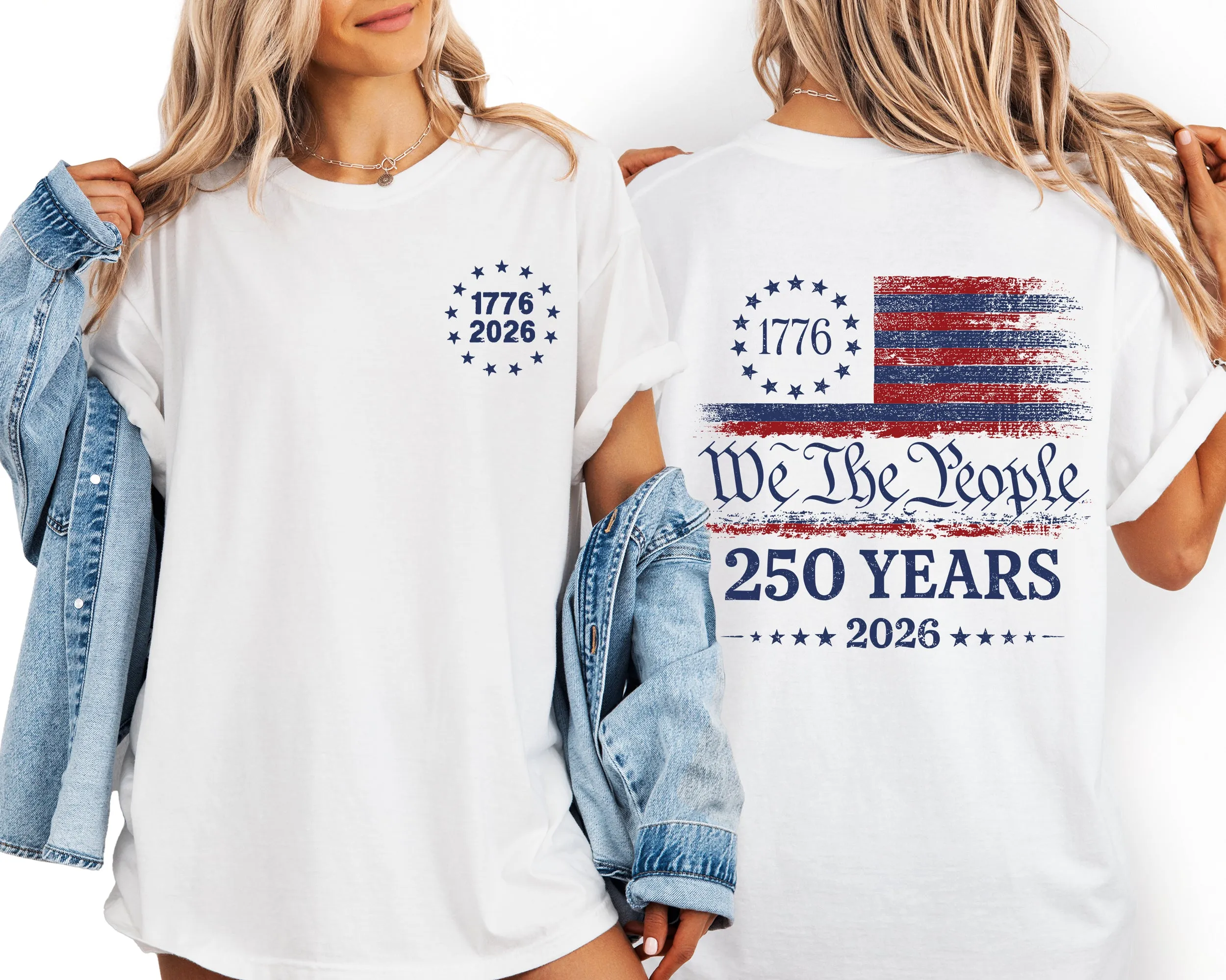 We The People, 250 Years, Patriotic, Flag, USA, 4th of July Comfort Colors T-Shirt sold by Refinery Number One product image thumbnail 4