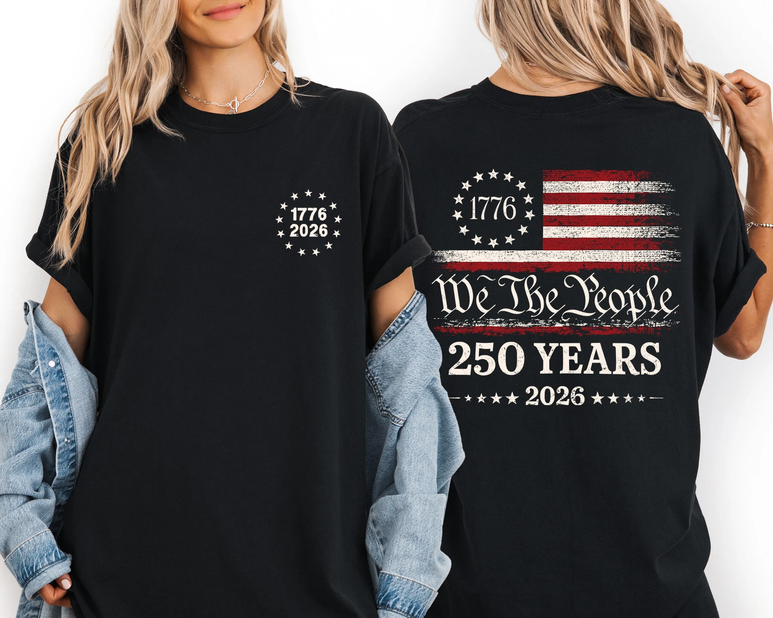 We The People, 250 Years, Patriotic, Flag, USA, 4th of July Comfort Colors T-Shirt sold by Refinery Number One product image thumbnail 5