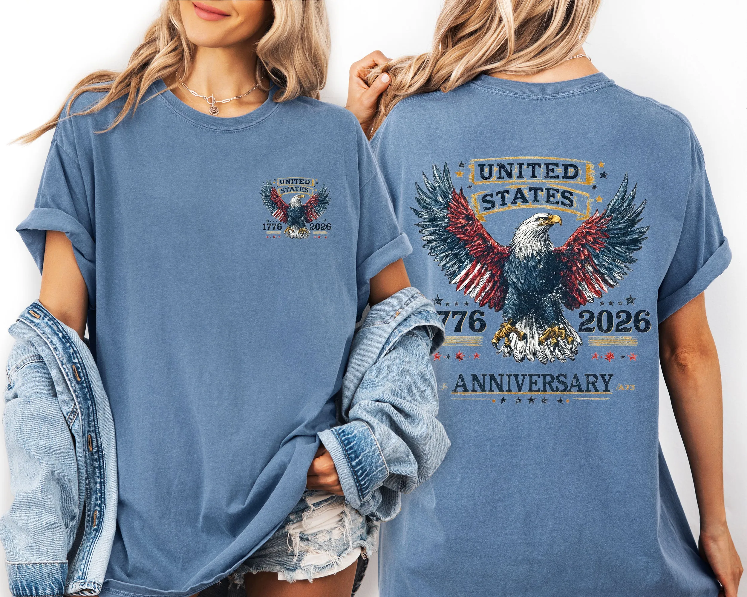 United States, Eagle, Anniversary, Eagle, 250 Years, USA, America Comfort Colors T-Shirt sold by Refinery Number One product image thumbnail 3